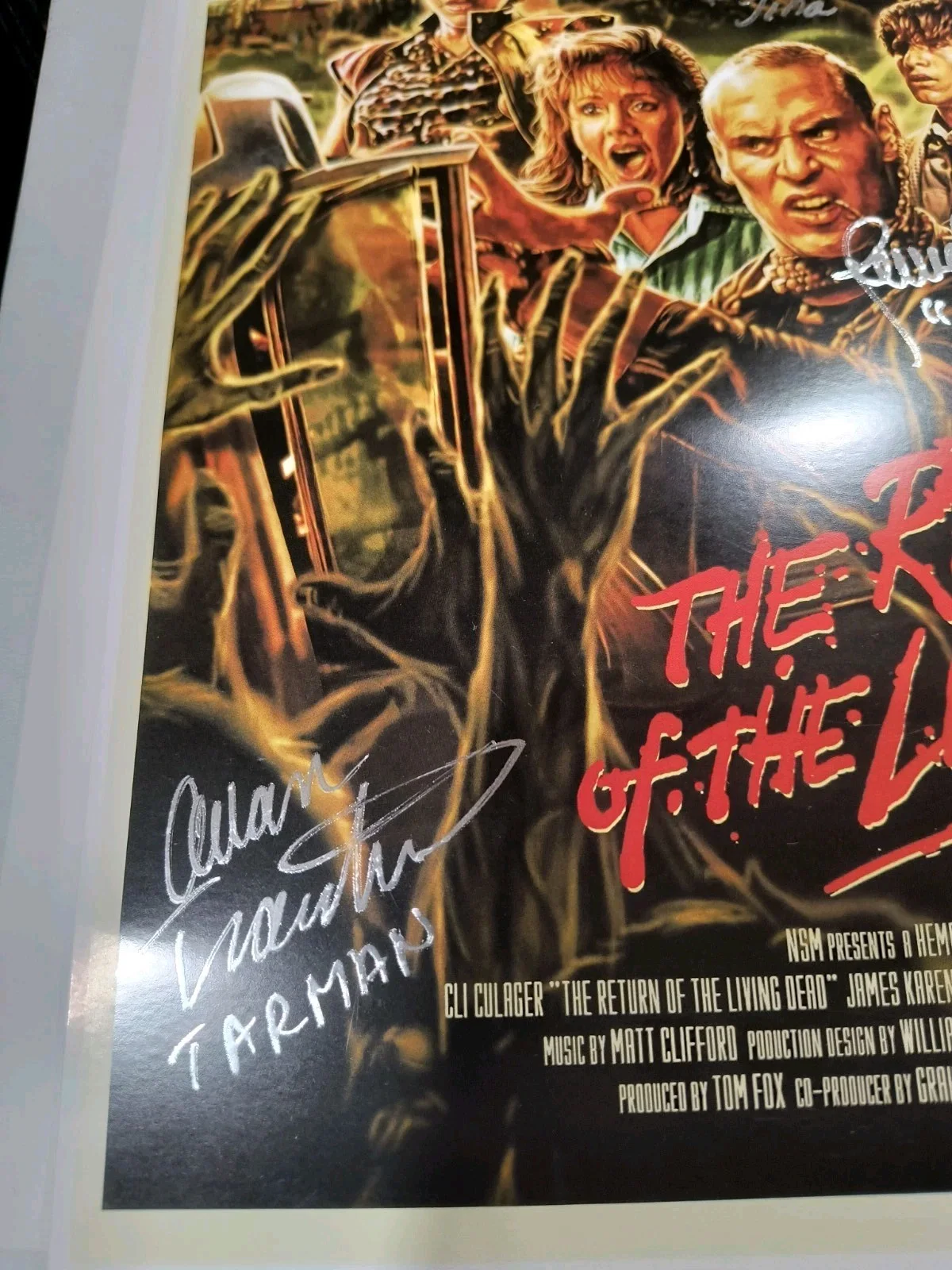 Return Of The Living Dead Tarman Horror Limited COA ROTLD Signed X 7 Cast Poster, image 3