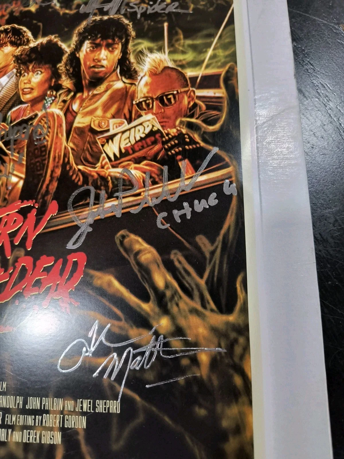 Return Of The Living Dead Tarman Horror Limited COA ROTLD Signed X 7 Cast Poster, image 4