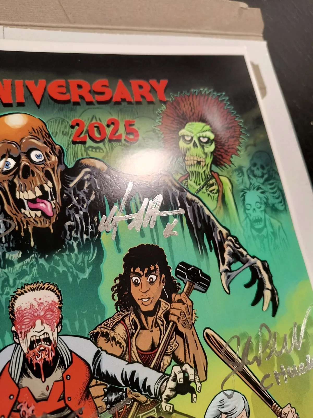 Return Of The living Dead Signed Cast Poster 40th Anniversary ROTLD horror COA, изображение 2