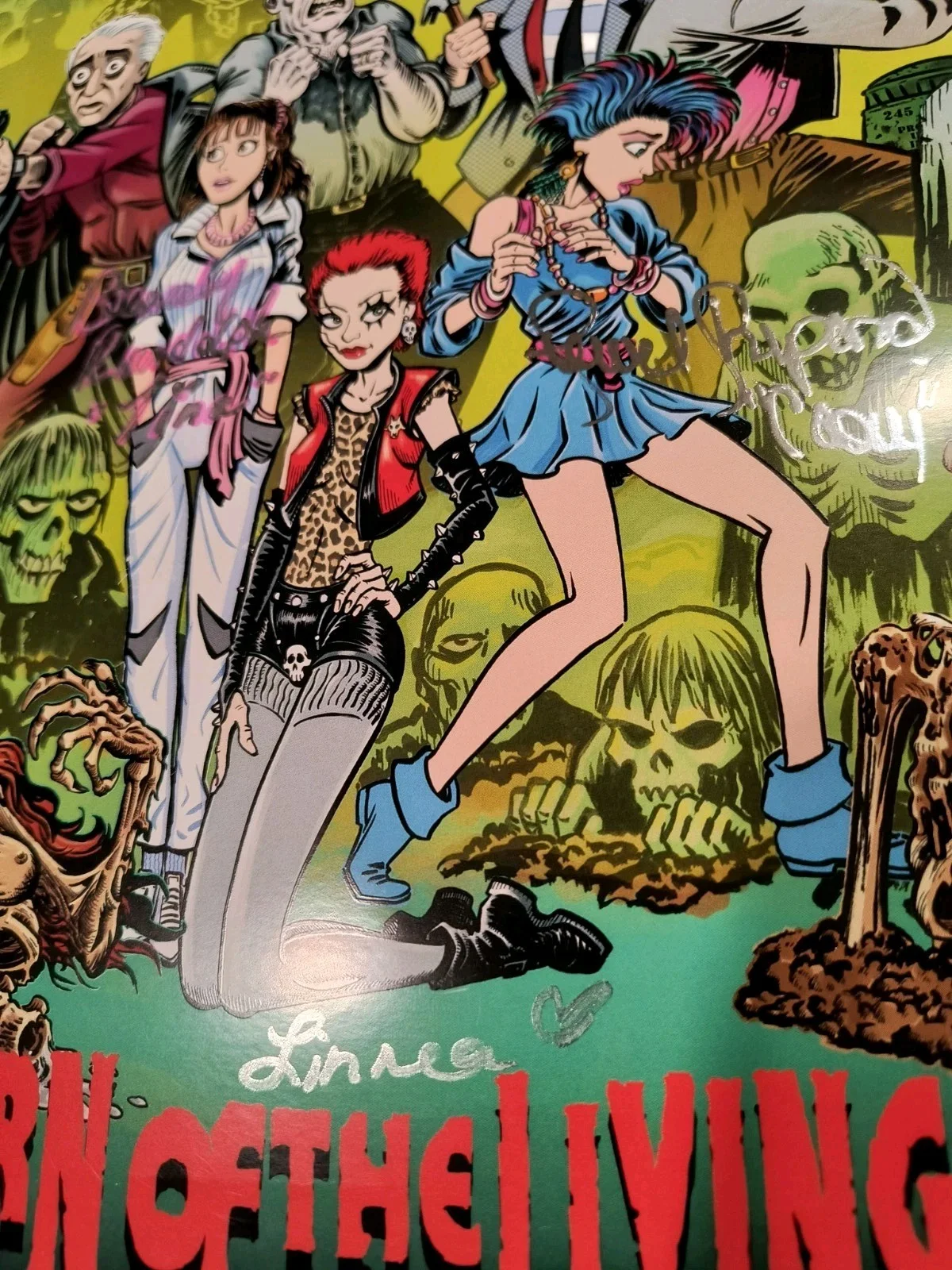 Return Of The living Dead Signed Cast Poster 40th Anniversary ROTLD horror COA, изображение 4