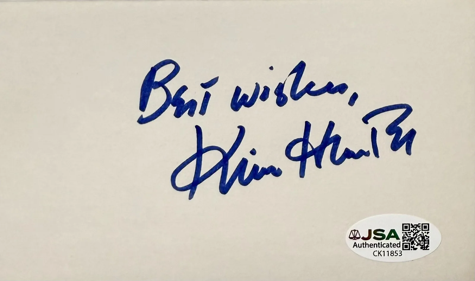 Kim Hunter — KIM HUNTER Signed Autograph 3 x 5 INDEX CARD PLANET OF THE APES JSA CERTIFIED, image 3