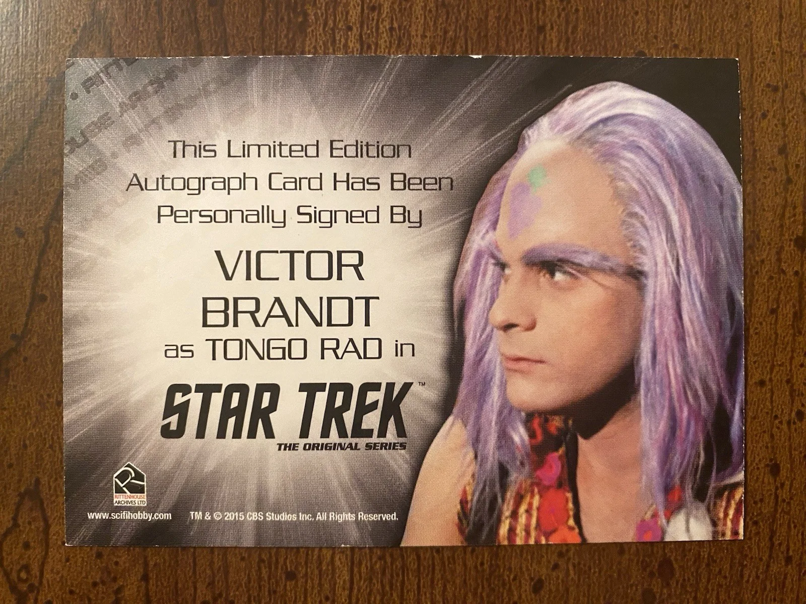Victor Brandt — Victor Brandt Signed Autographed Star Trek The Original Series Trading Card, изображение 3