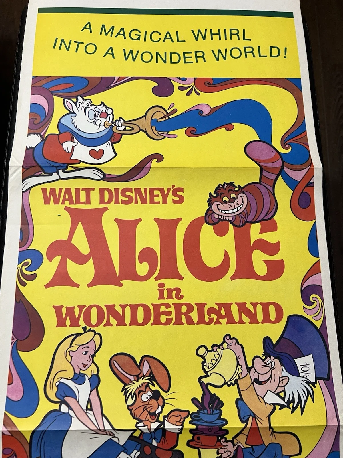Kathryn Beaumont Signed Alice In Wonderland Folded Daybill Poster!, изображение 4