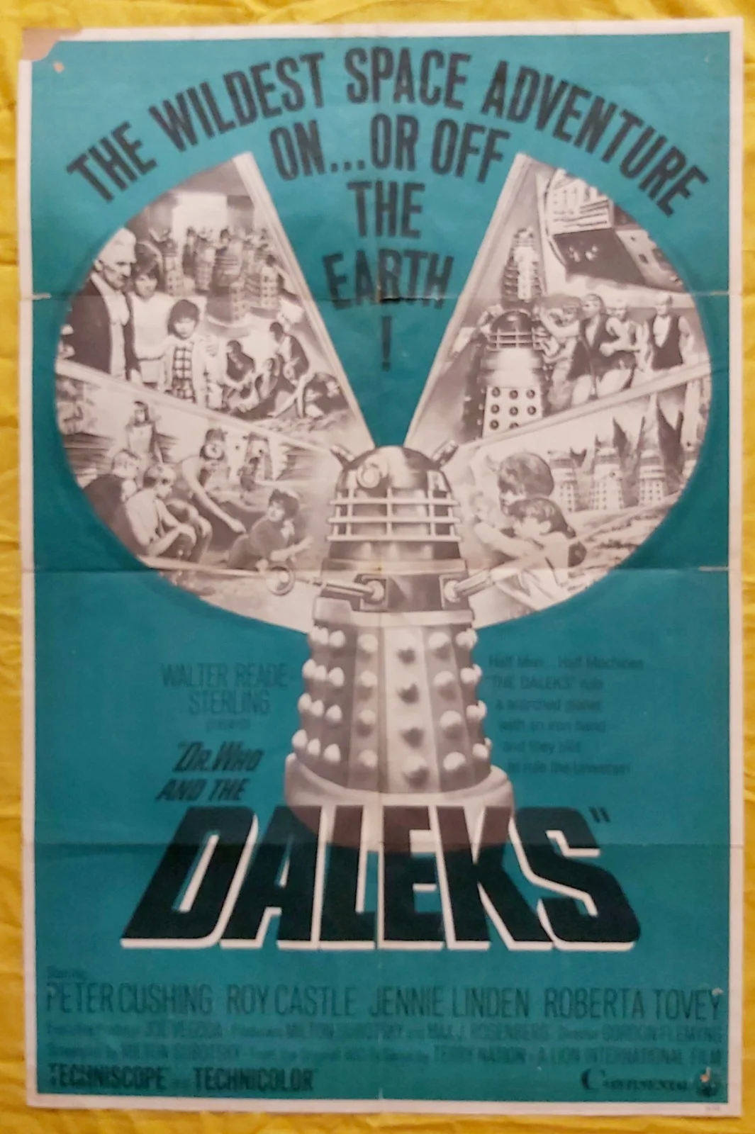 DR WHO AND THE DALEKS 1966 ORIGINAL USA 1 SHEET POSTER 27 X 41"., изображение 2