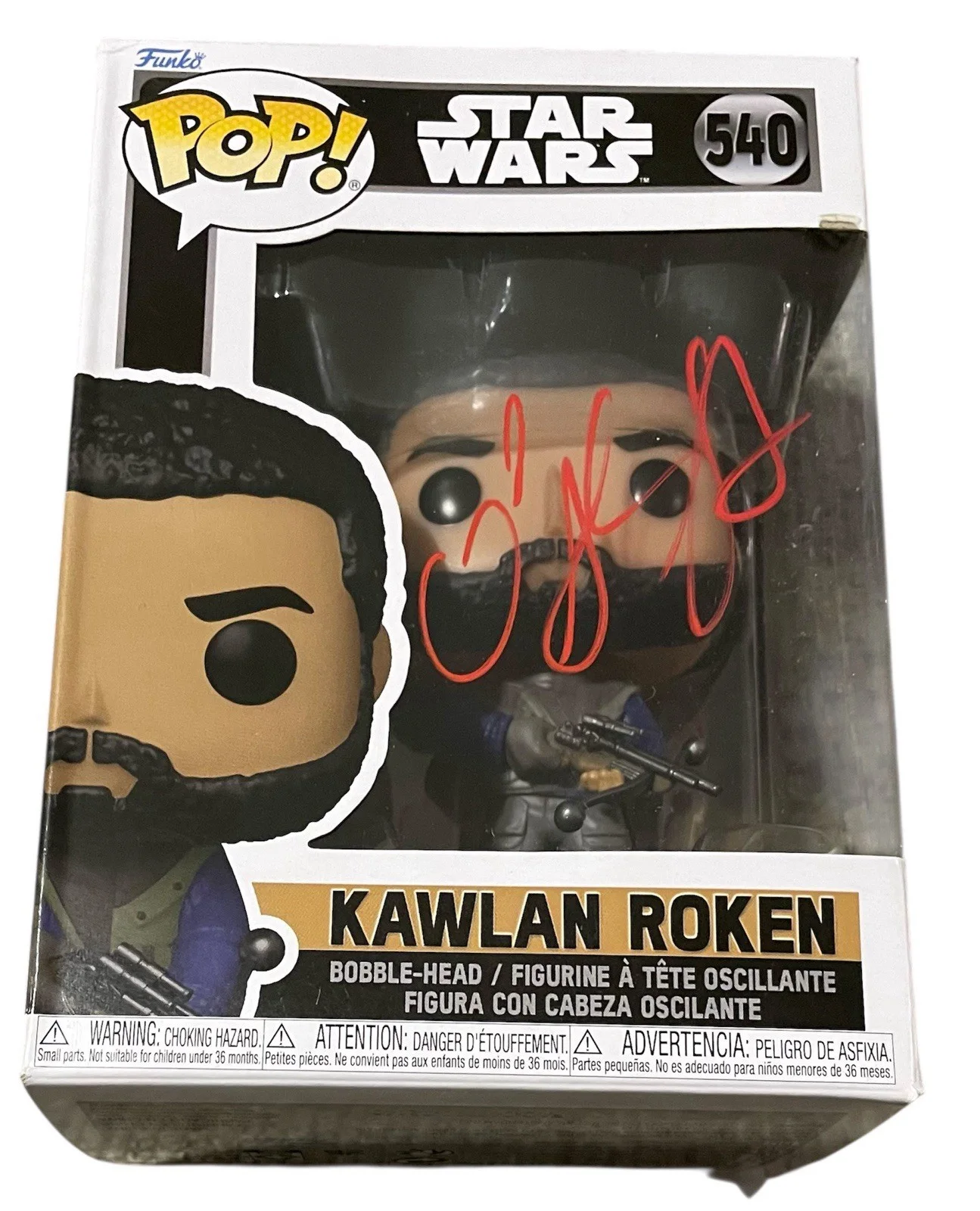 O’Shea Jackson Signed Autographed Star Wars Kenobi Kawlan Roken Funko Pop ACOA, image 2