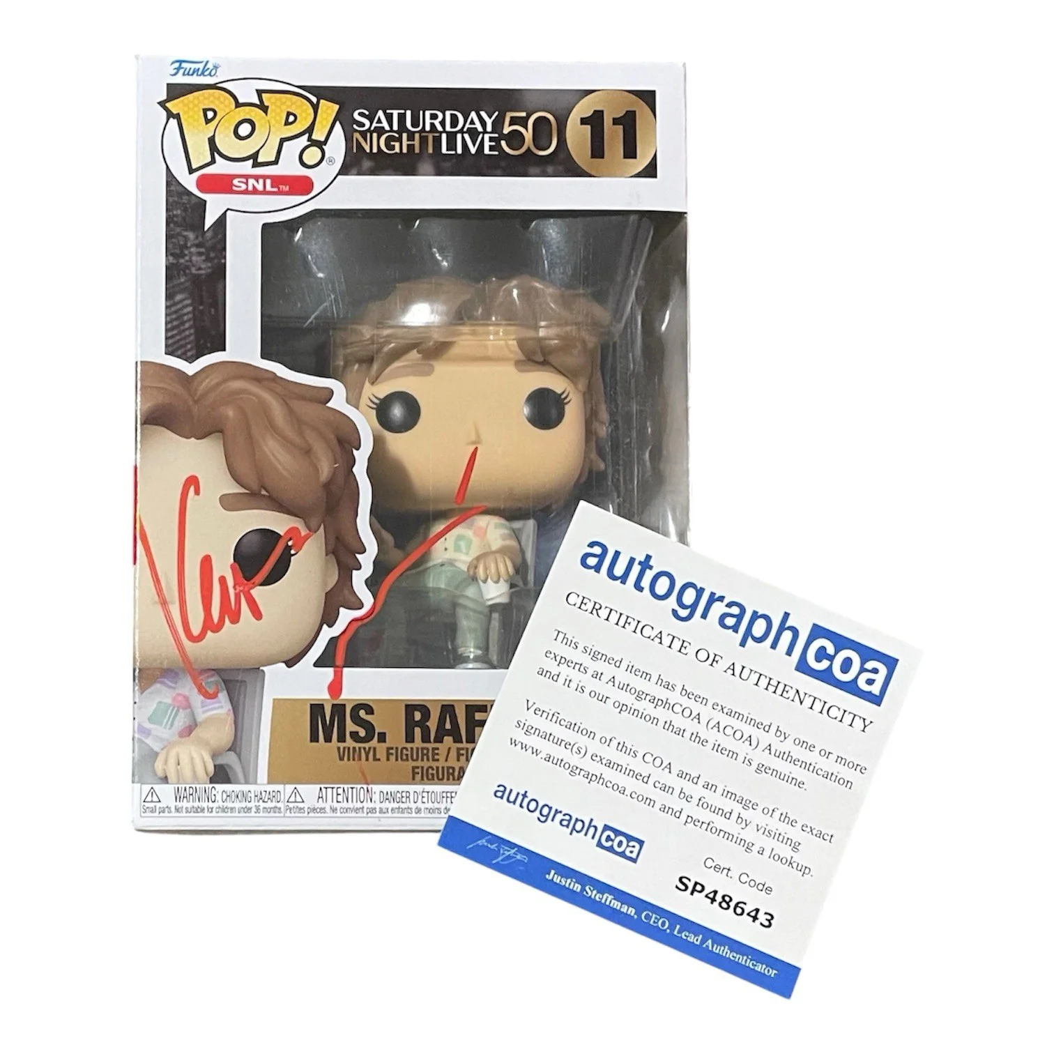Kate McKinnon Signed Autographed Ms Rafferty Saturday Night Live Funko Pop ACOA, image 2