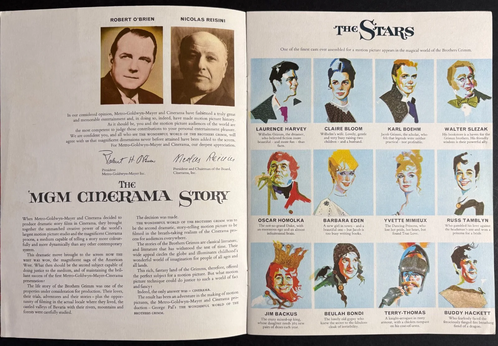 Wonderful World of the Brothers Grimm ORIGINAL Movie Brochure Cinerama 1962, изображение 2