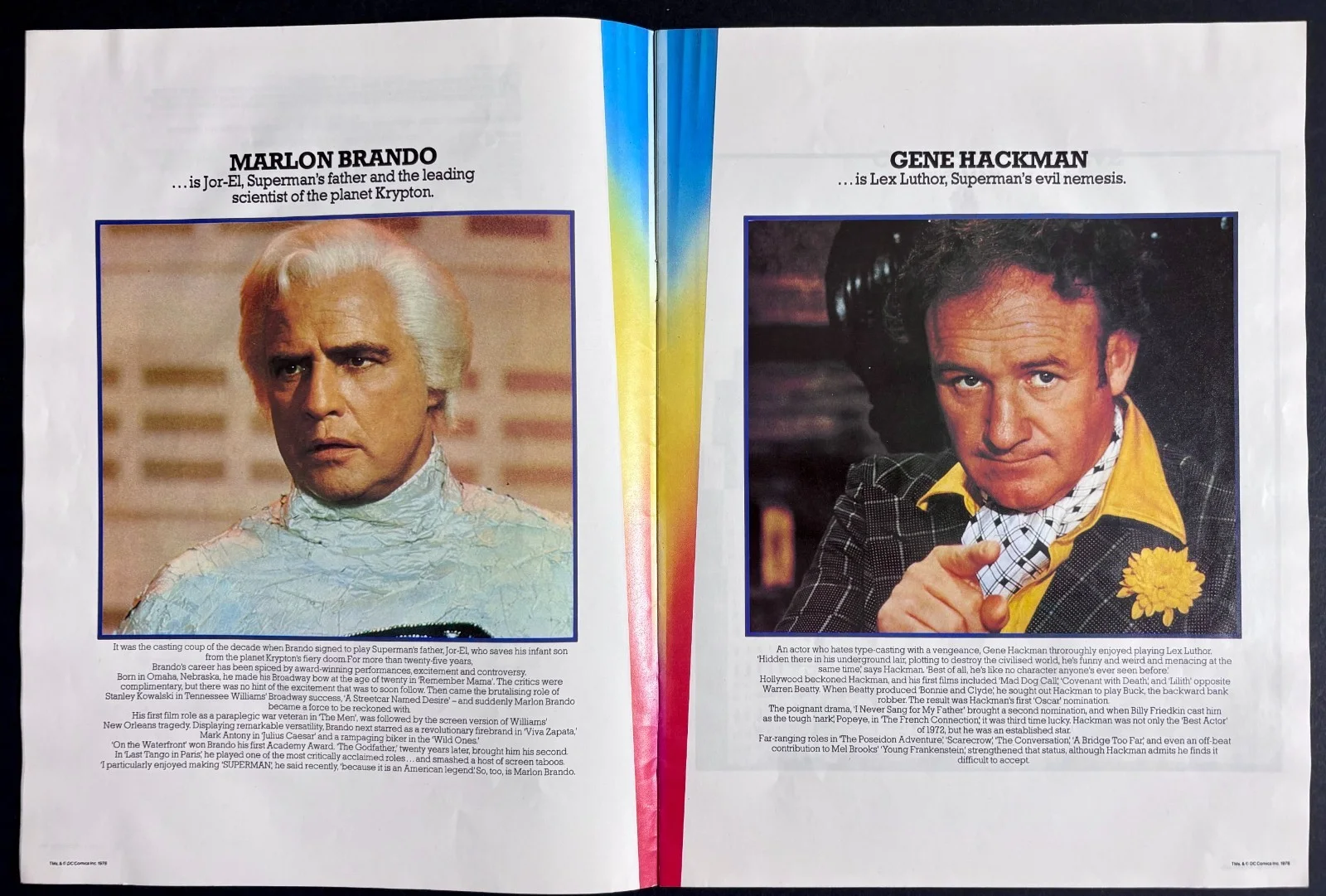 Superman The Movie ORIGINAL UK Film Brochure Christopher Reeve Gene Hackman 1978, изображение 2