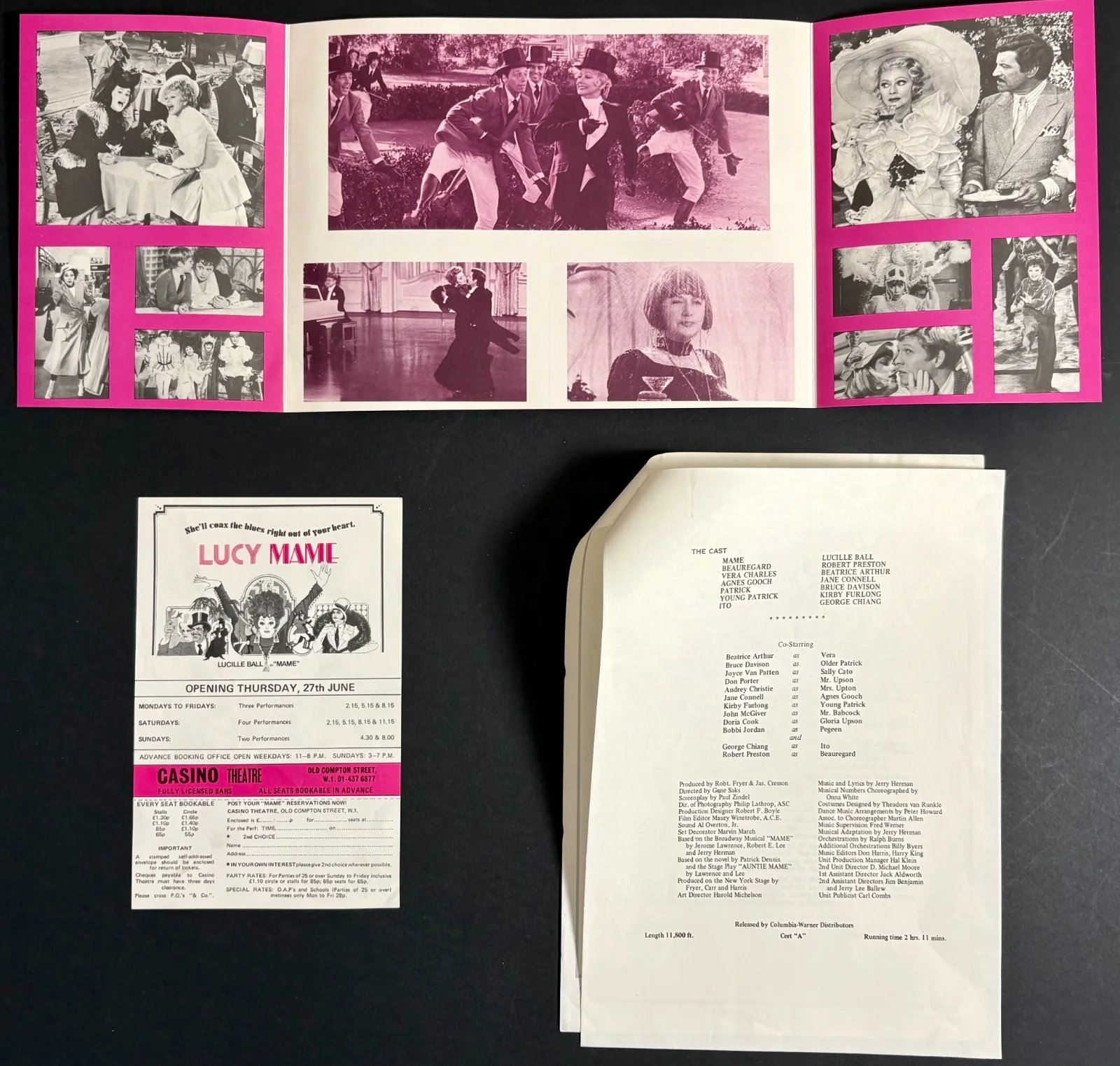 Mame ORIGINAL Press Book + Booking Form Lucille Ball Beatrice Arthur 1974, изображение 2