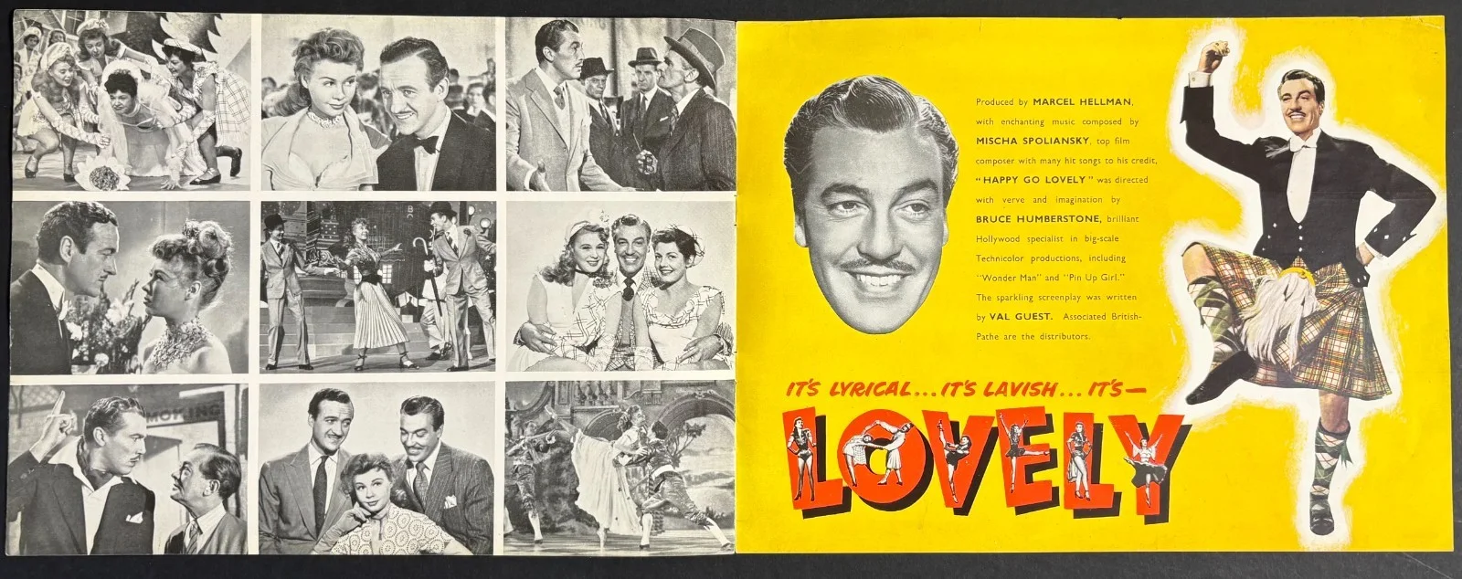 Happy Go Lovely ORIGINAL Film Press Book David Niven Vera-Ellen 1951, изображение 2