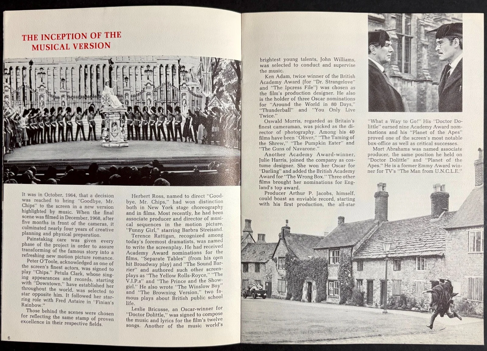 Goodbye Mr Chips ORIGINAL Film Press Book Peter O'Toole Petula Clark 1969, image 3