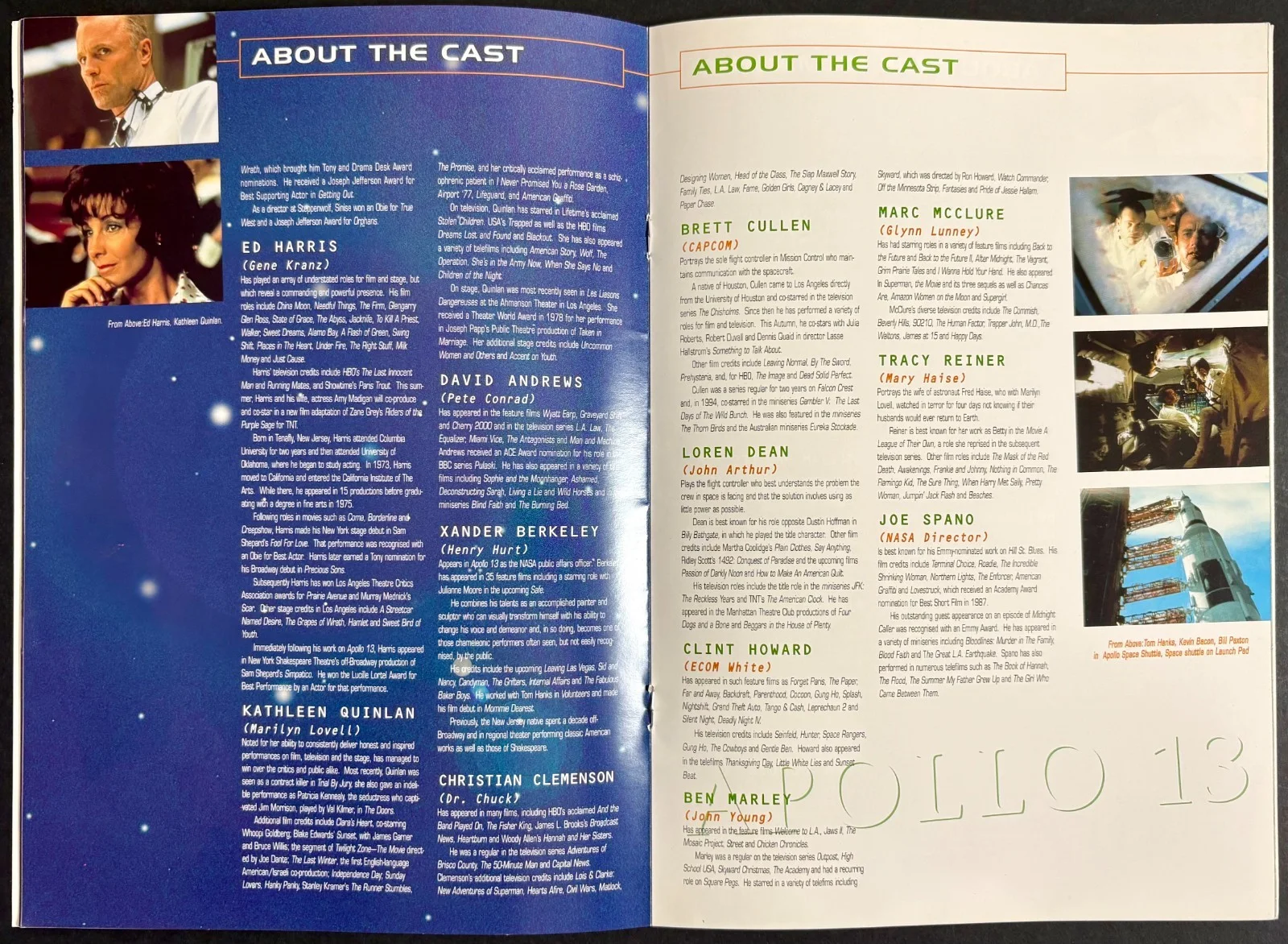 Apollo 13 ORIGINAL UK Gala Charity Premiere Brochure Tom Hanks Ron Howard 1995, image 4
