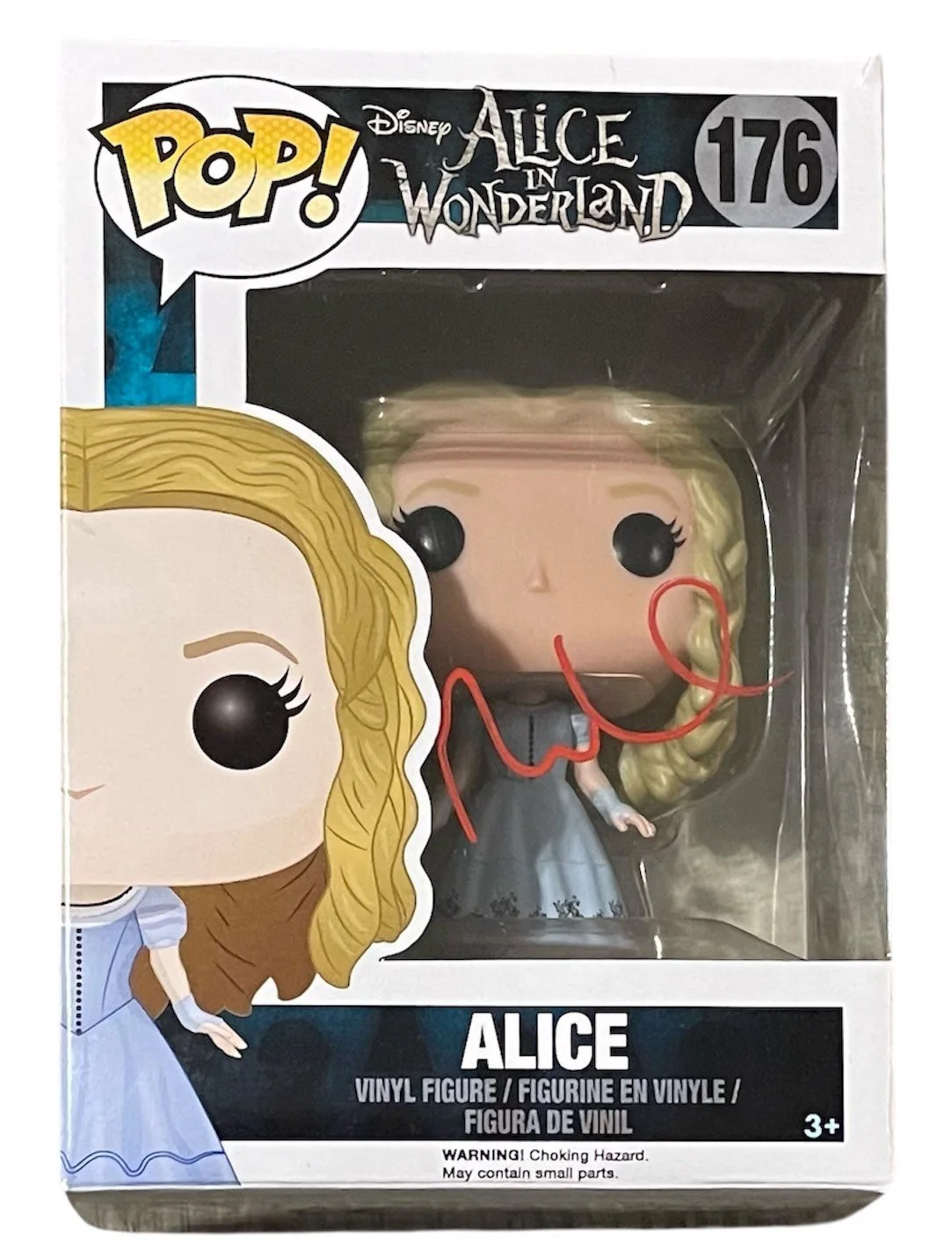 Mia Wasikowska Signed Autographed Alice In Wonderland Funko Pop #176 ACOA, image 3