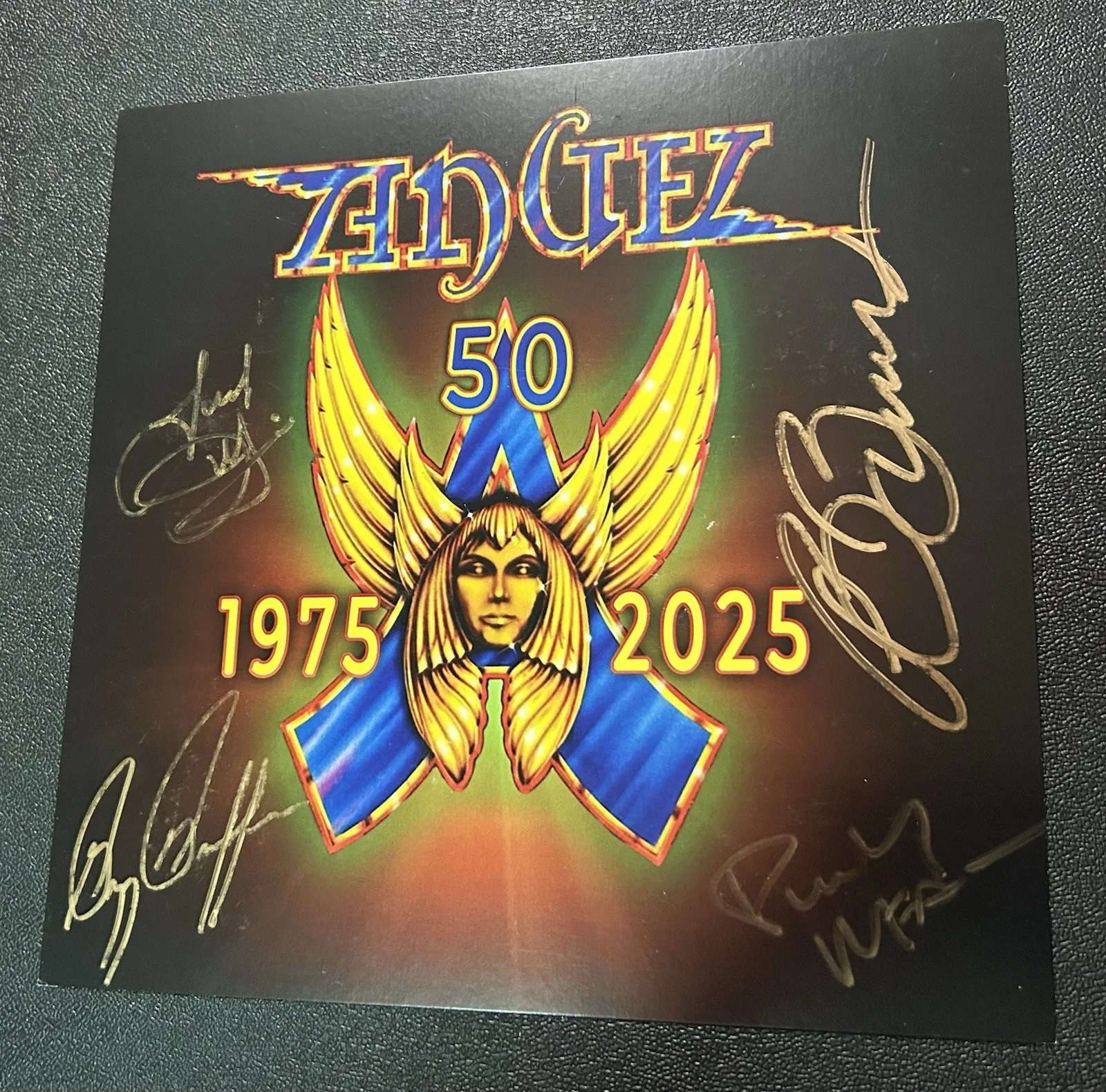 ANGEL SIGNED 50th ANNIV LP FLAT +SEALED BLUE WHITE VINYL PUNKY FRANK GREGG BARRY, изображение 5