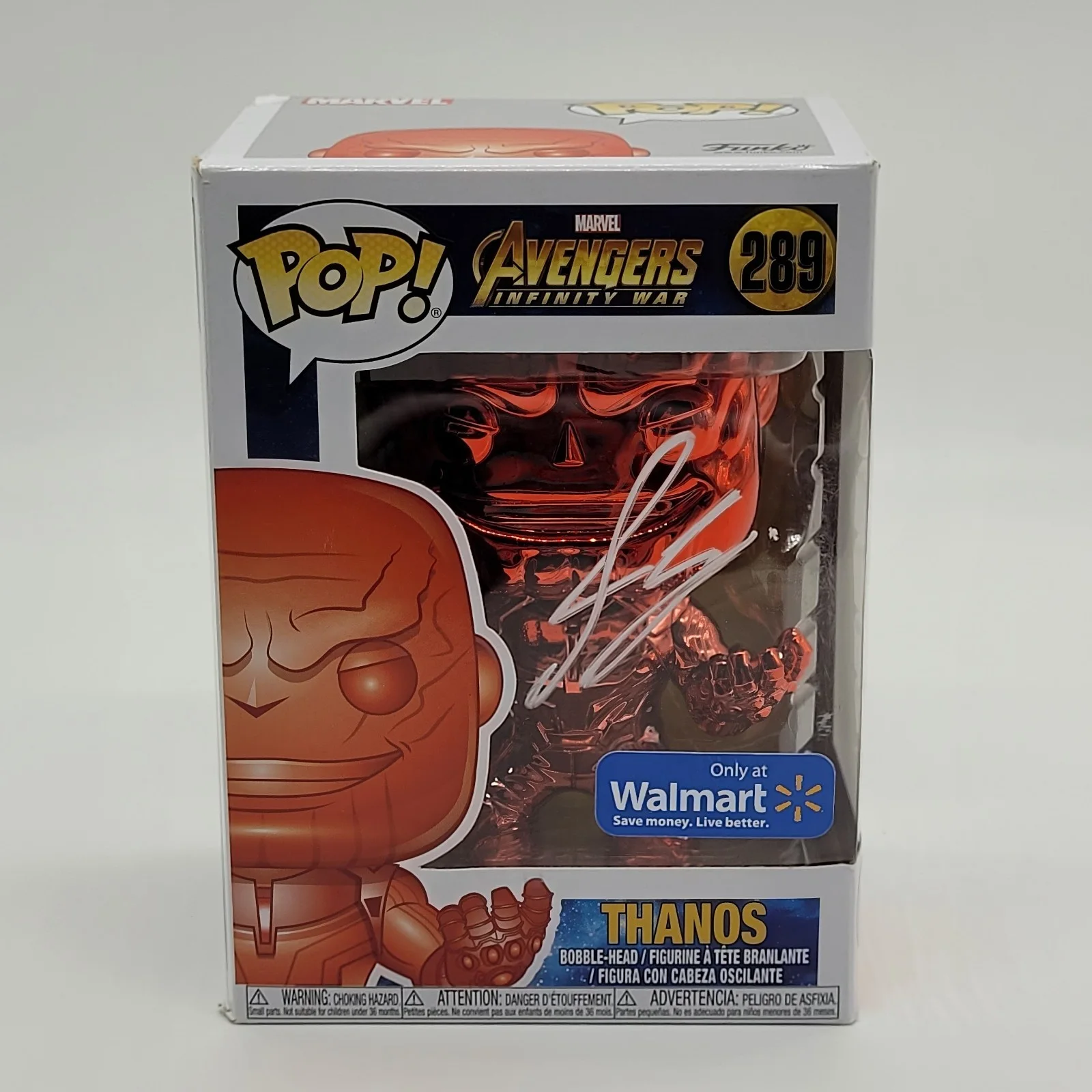 JOSH BROLIN — Josh Brolin Signed Autograph Avengers Thanos Funko Pop #289 Red W/ Protector, изображение 4