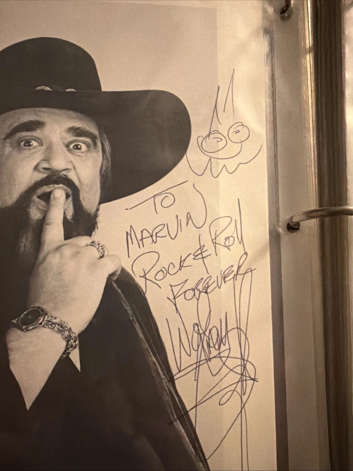 Wolfman Jack Signed Photo Autograph – Rock & Roll Forever Inscription, image 2