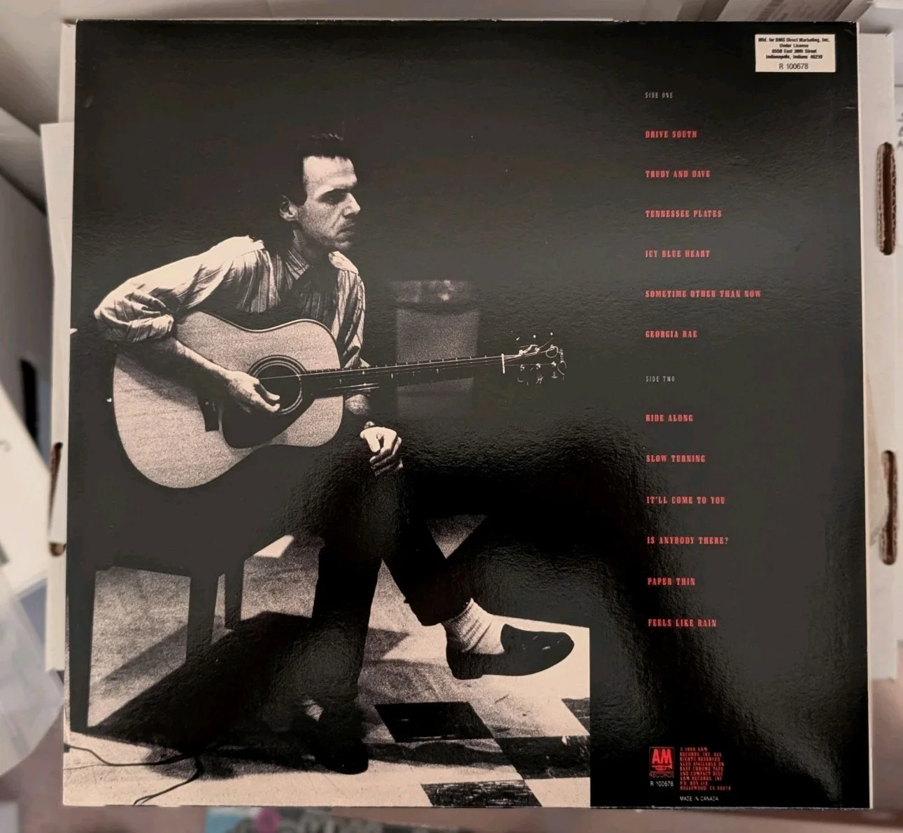 John Hiatt Signed Auto Slow Turning LP Vinyl Record Excellent, image 3