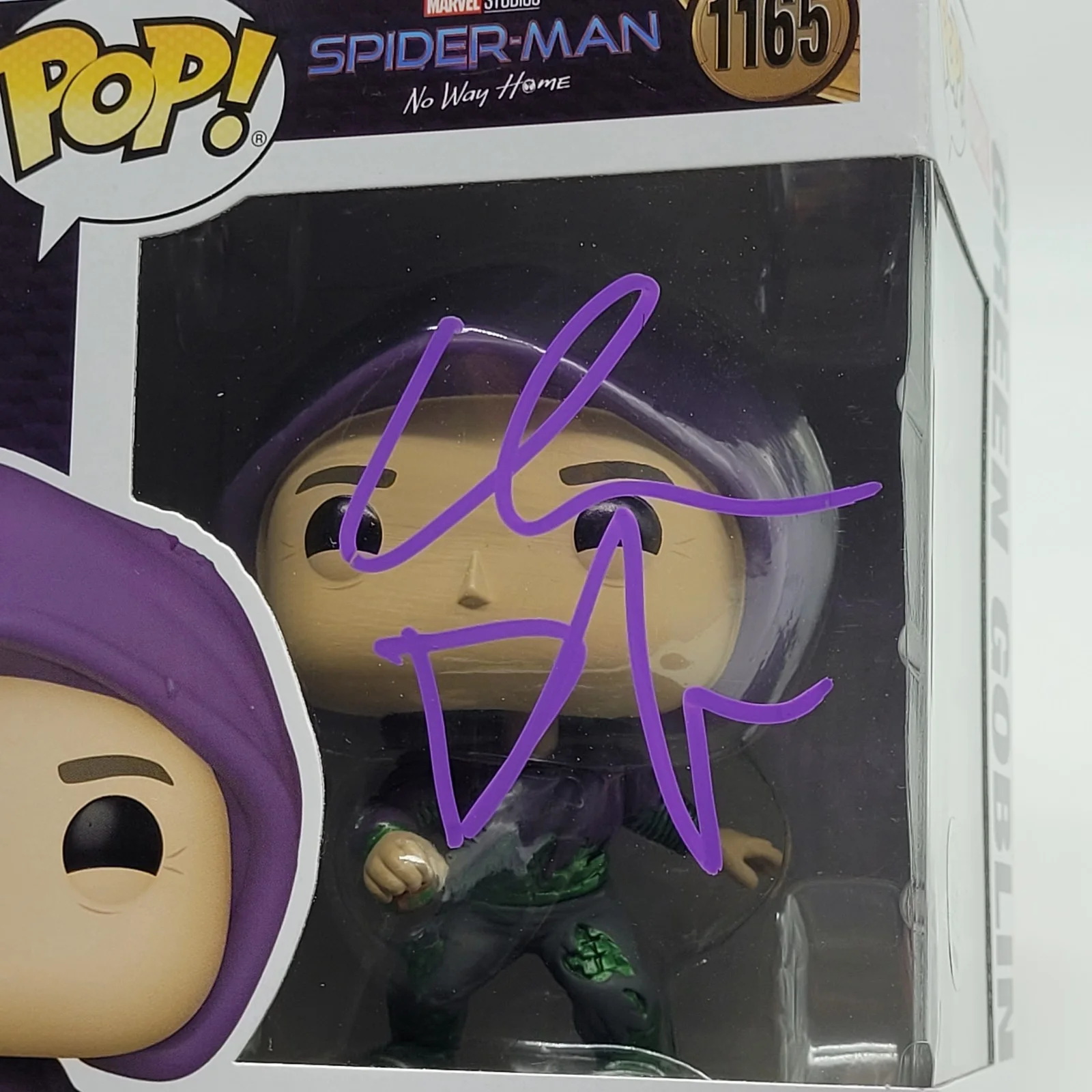 Willem Dafoe — Willem Dafoe Signed Green Goblin #1165 Funko Pop Vinyl Figure W/ Pop Protector, изображение 2