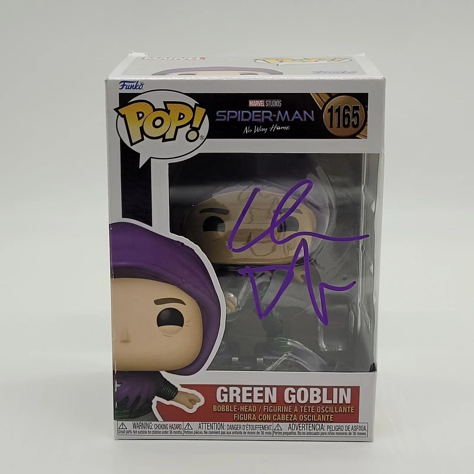 Willem Dafoe — Willem Dafoe Signed Green Goblin #1165 Funko Pop Vinyl Figure W/ Pop Protector, изображение 3