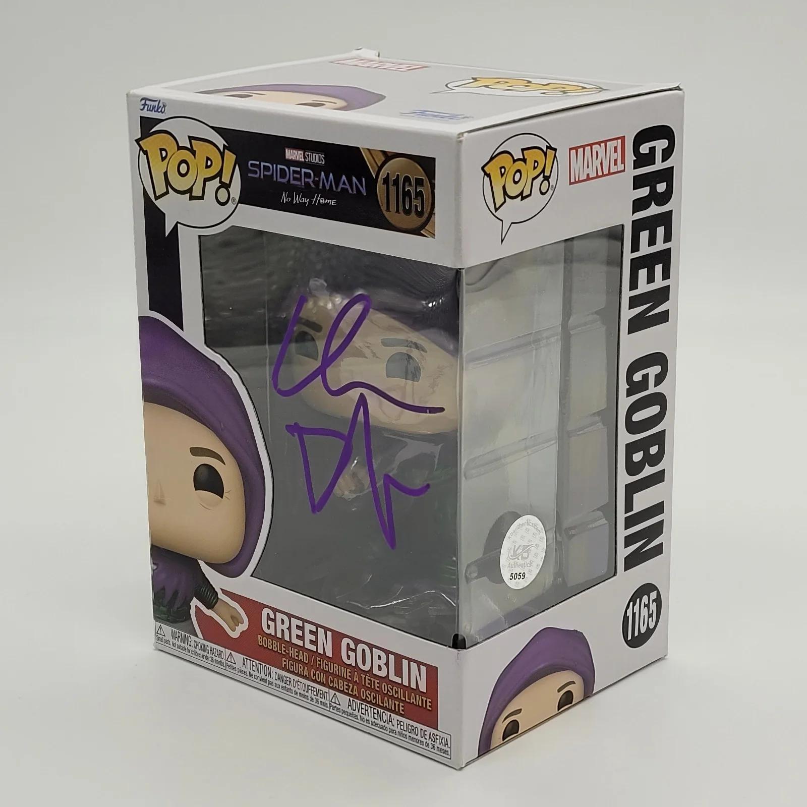 Willem Dafoe — Willem Dafoe Signed Green Goblin #1165 Funko Pop Vinyl Figure W/ Pop Protector, изображение 4