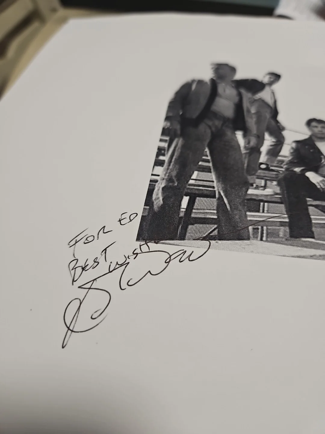 kelly ward — Kelly Ward Signed 8 1/2 X 11. He Was Putzie Of The T-Birds In Grease., image 2