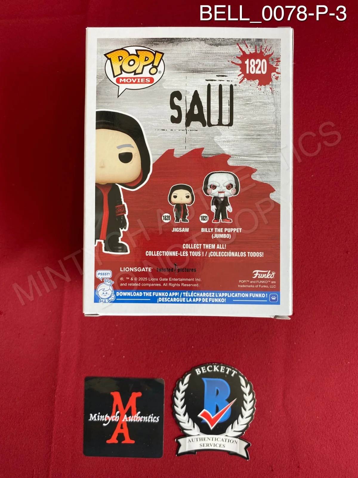 Tobin Bell — Tobin Bell autographed signed Jigsaw Saw Funko Pop #1820 Beckett COA horror, изображение 3