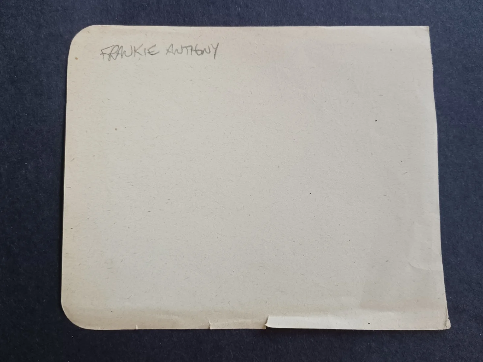 Frankie Anthony Signed Album Page - Singer, image 2