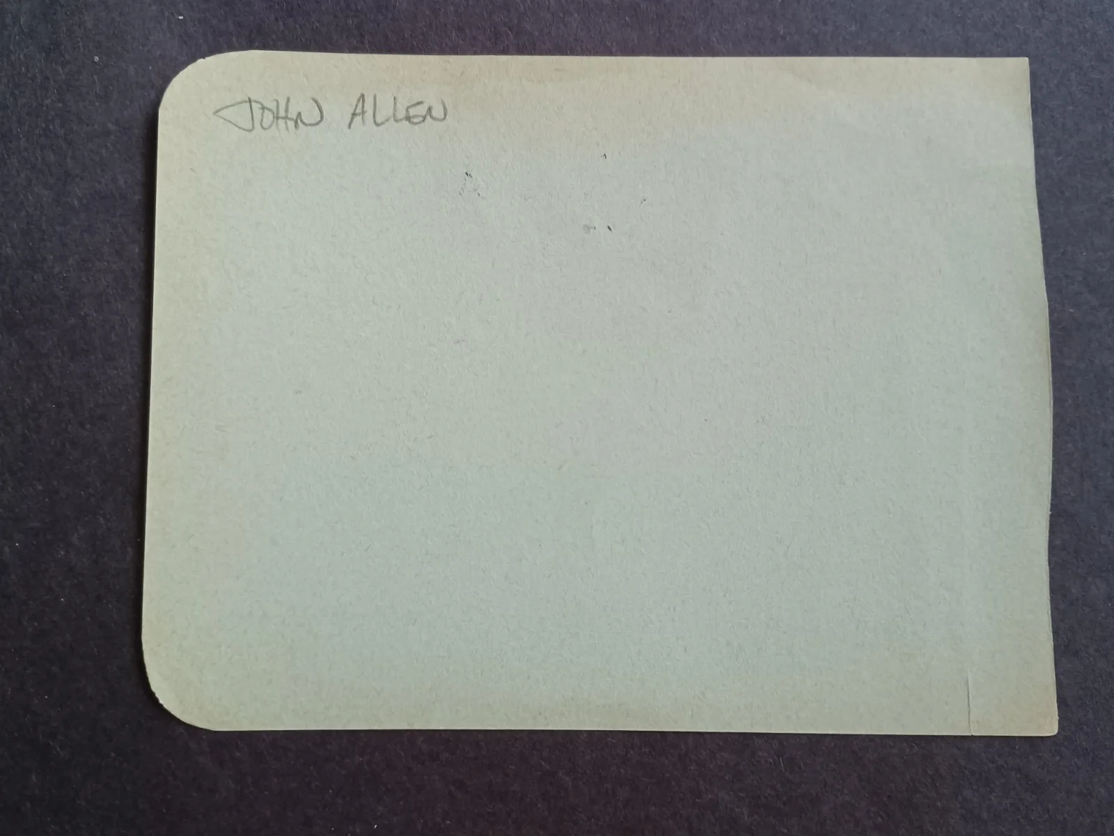 John Allen Signed Album Page - Actor, image 2
