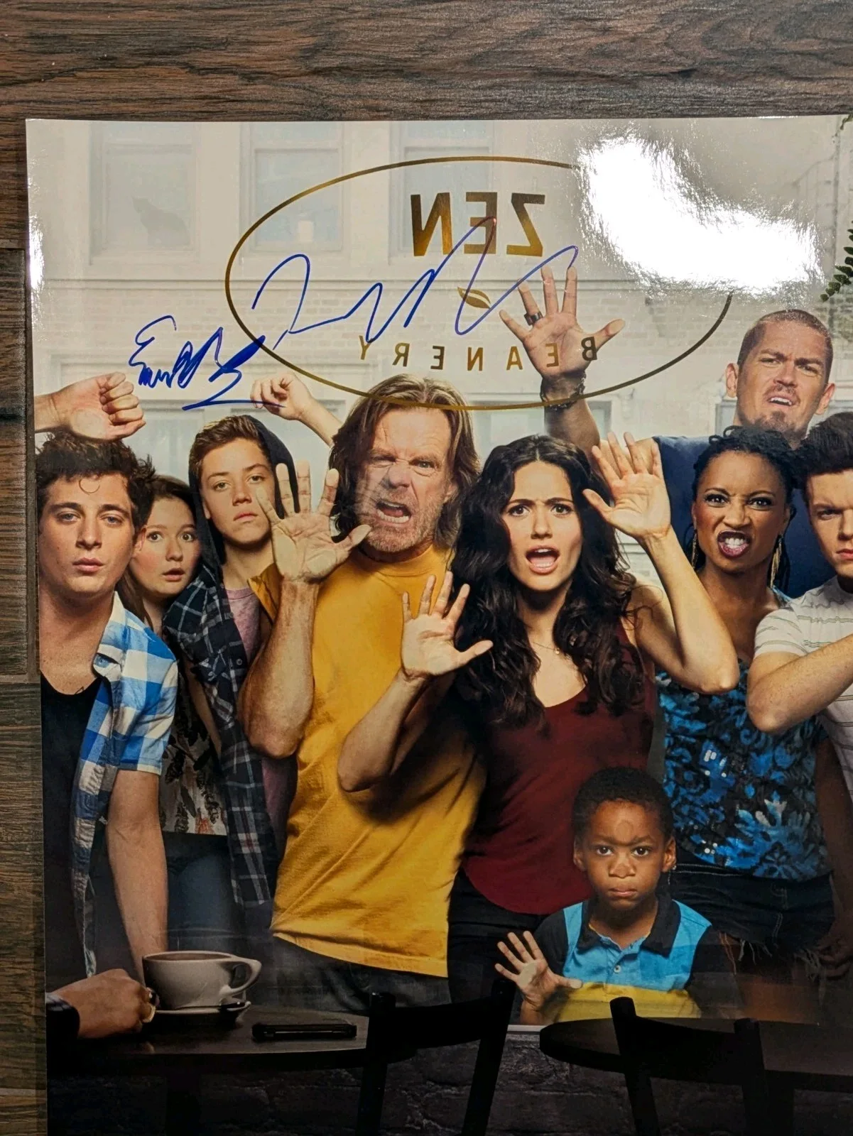 Jeremy Allen White Emma Kinney — Shameless Signed Autograph Poster Jeremy Allen White Emma Kenney 12"X 18", image 2