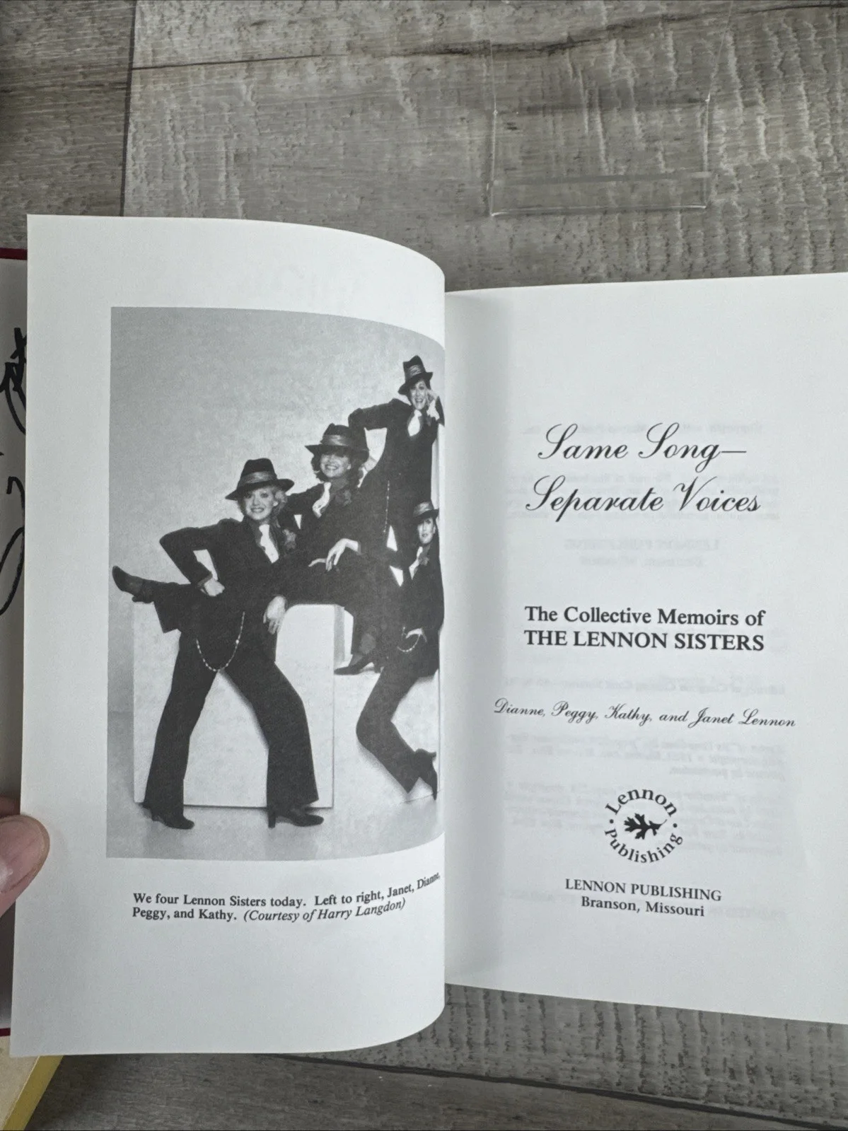 The Lennon Sisters Same Song-Separate Voices, SIGNED BOOK, image 4