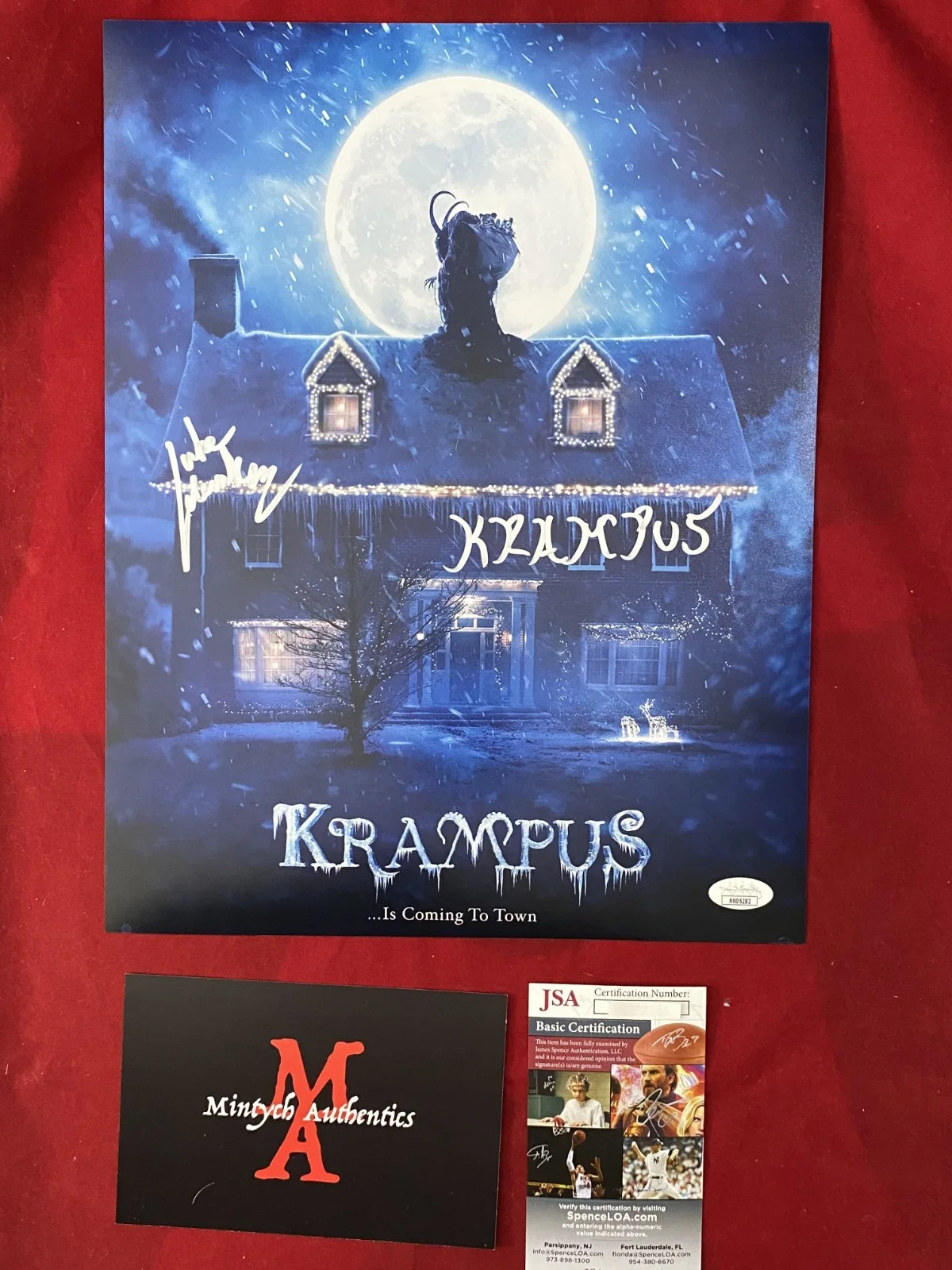 Luke Hawker — Luke Hawker autographed signed 11x14 photo Krampus JSA COA horror