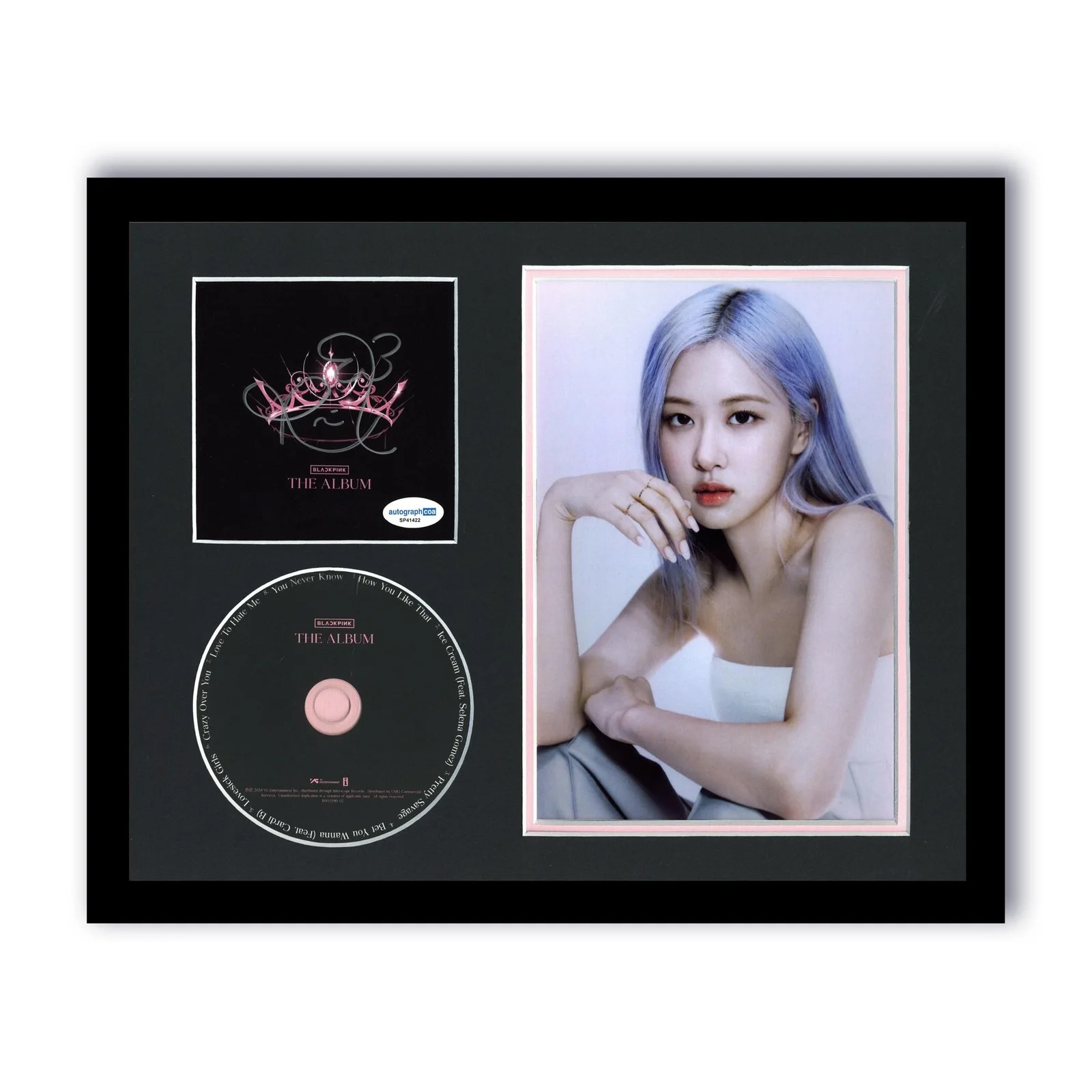 Rosé — Rosé "BLACKPINK" Autograph SIGNED Rose 'The Album' Framed 11x14 CD Display ACOA