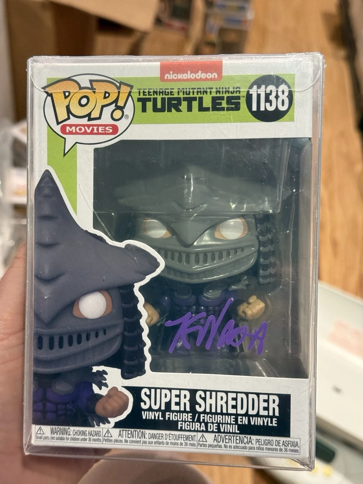 Kevin Nash — Kevin Nash Signed Funko Pop 1138 Super Shredder TMNT Teenage Mutant PSA DNA COA