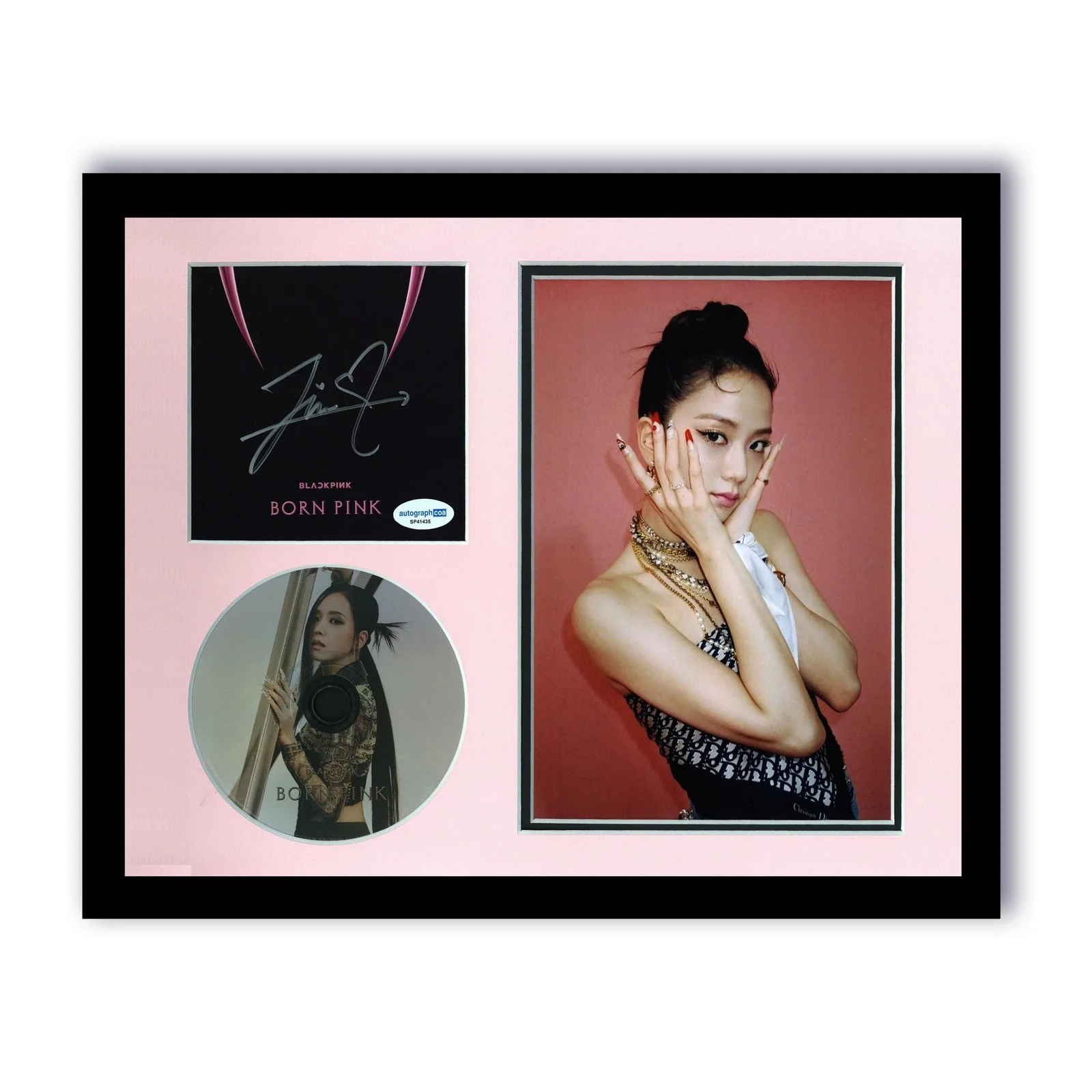 Jisoo — Jisoo "BLACKPINK" Autograph SIGNED 'Born Pink' Framed 11x14 CD Display B ACOA