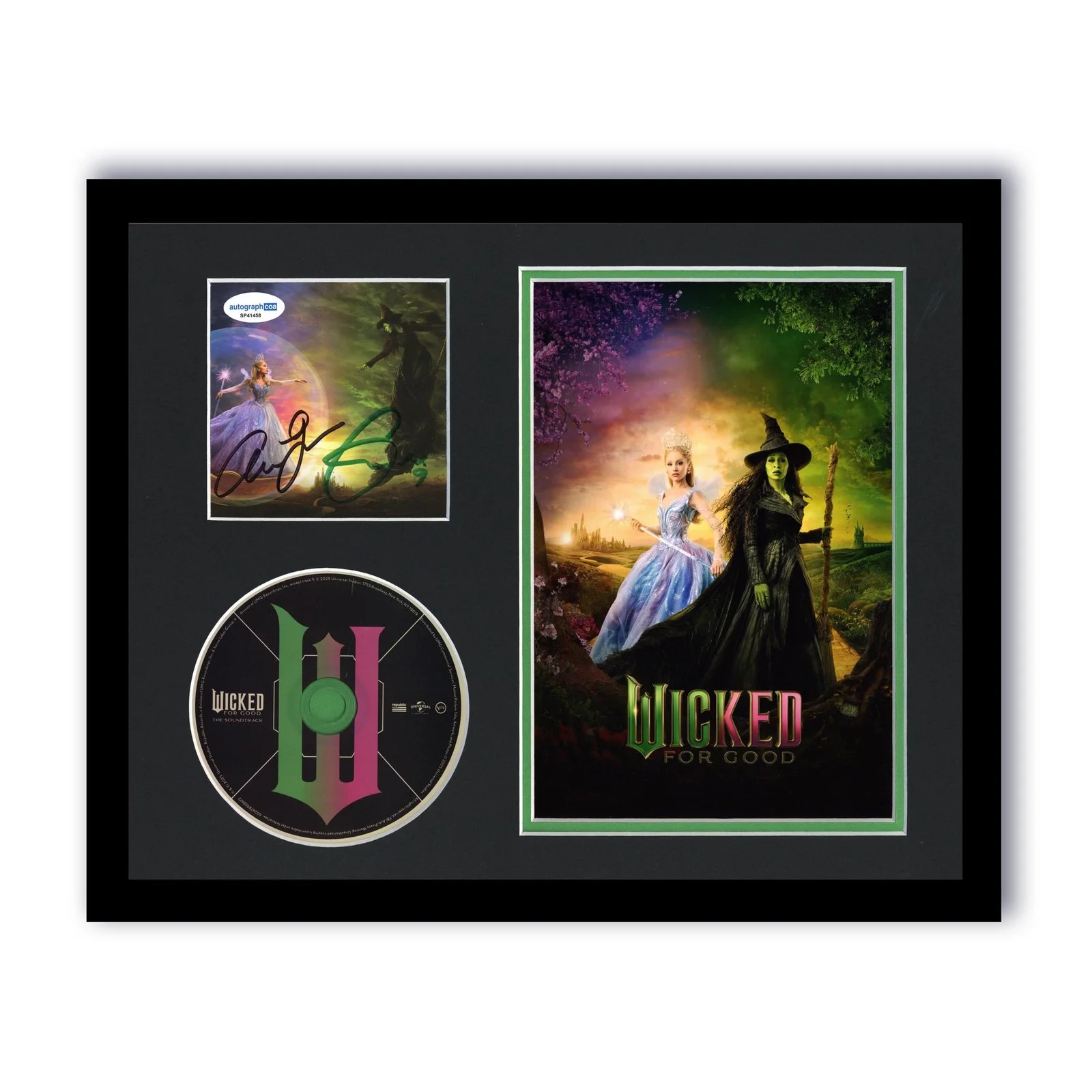 Ariana Grande, Cynthia Erivo — Ariana Grande & Cynthia Erivo "Wicked: For Good" SIGNED Framed 11x14 CD Display