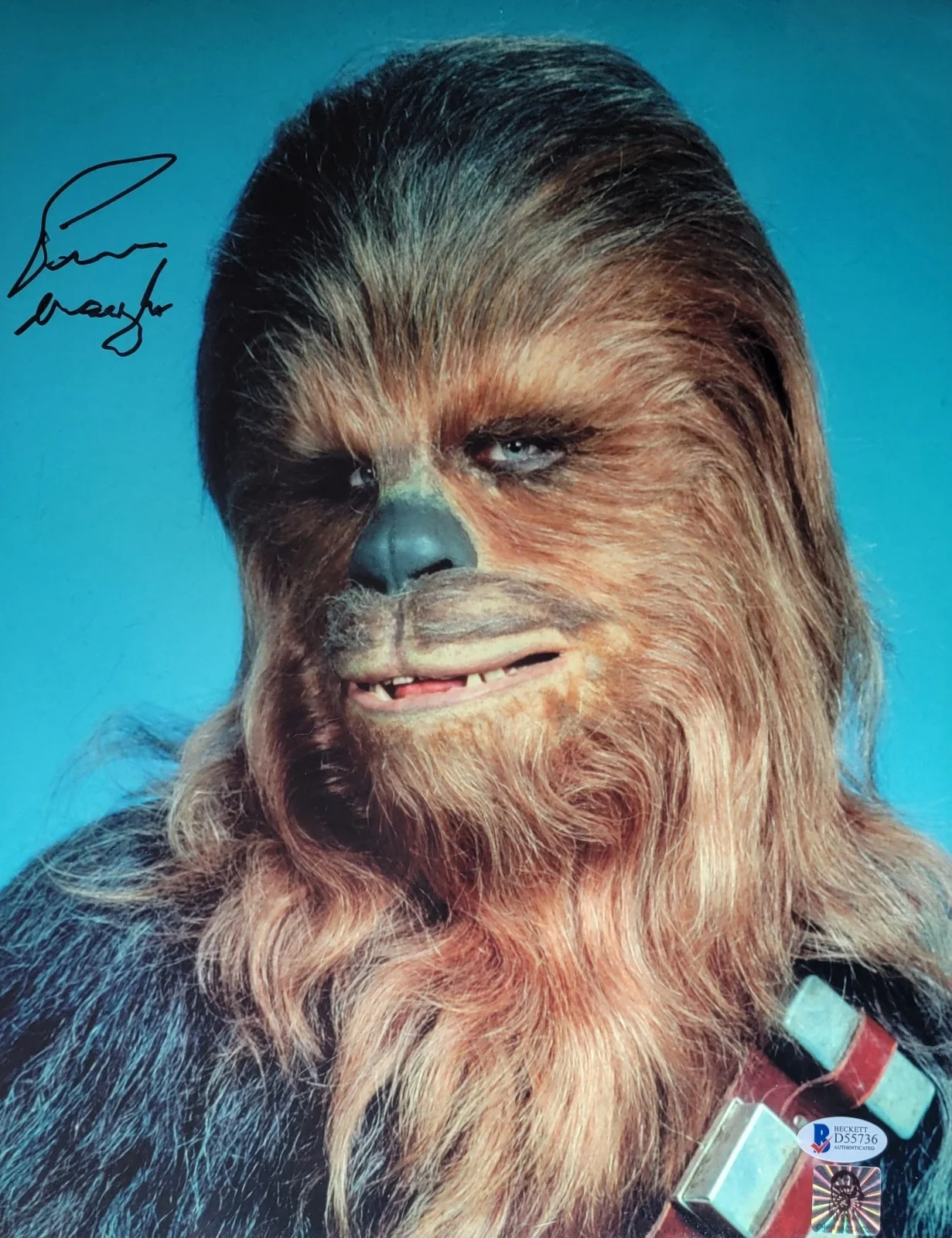 Peter Mayhew — Peter Mayhew Signed 11x14 Photo W/ Beckett BAS + Chewbacca COA's Star Wars