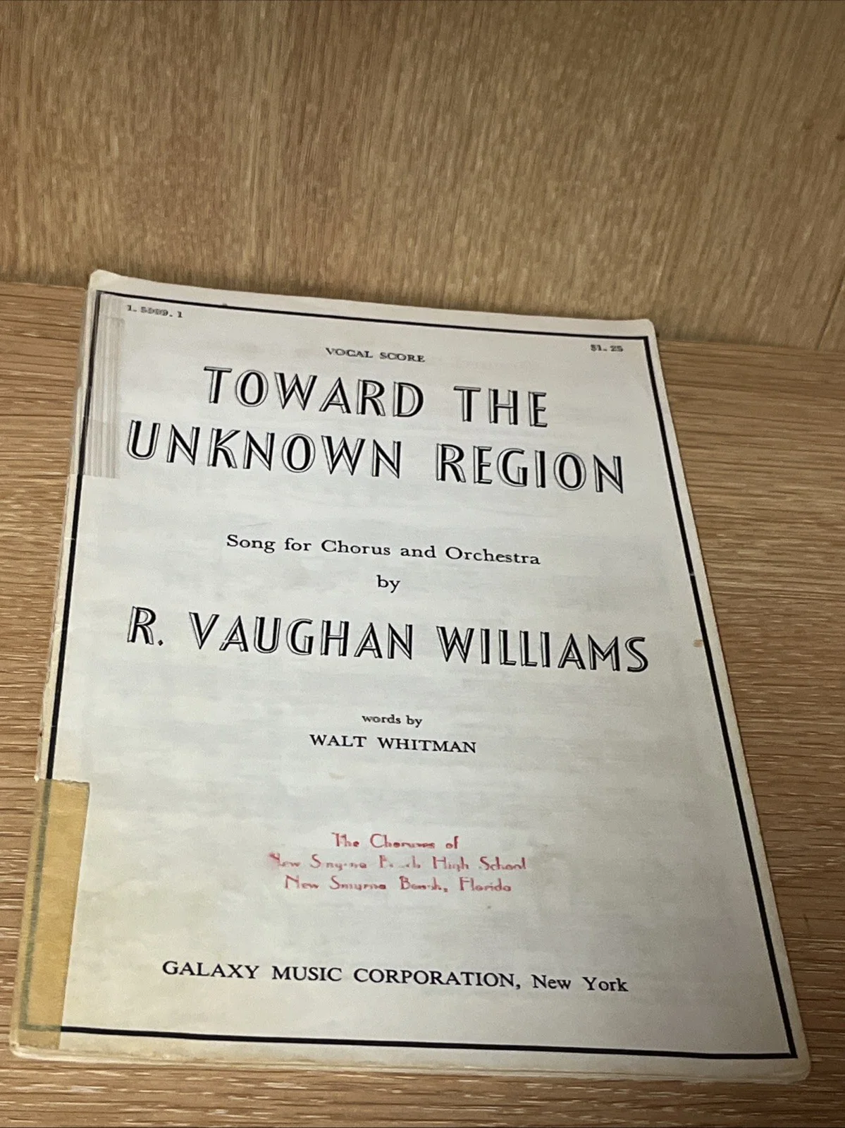 vaughan williams, ralph: toward the unknown region by walt whitman 1918, изображение 2