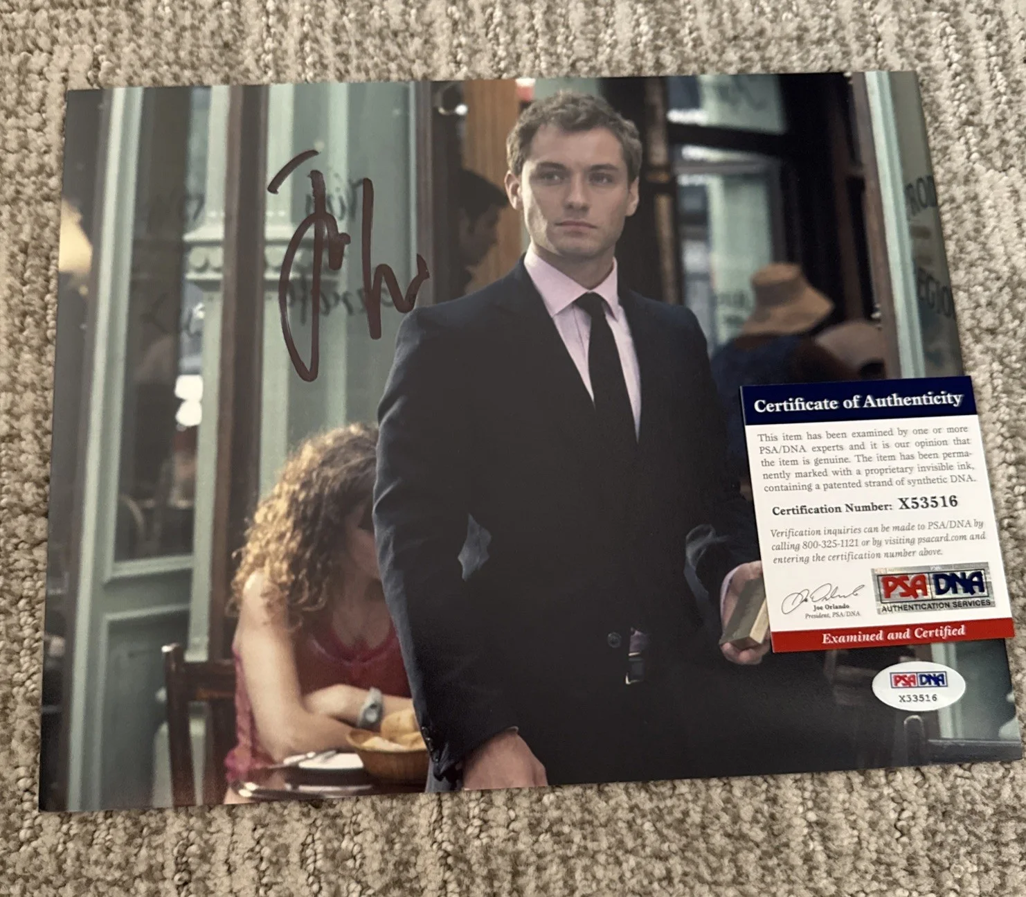Jude Law SIGNED PHOTO Autograph COA PSA Certification 8x10, image 3