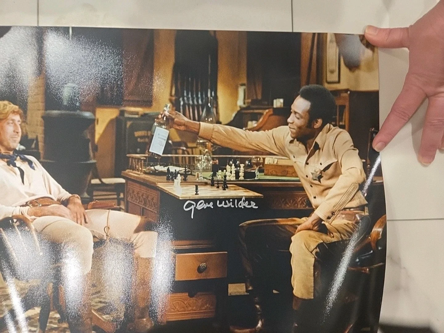 Gene Wilder — GENE WILDER SIGNED BLAZING SADDLES PHOTO CERTIFICATE 16 X 20, image 3