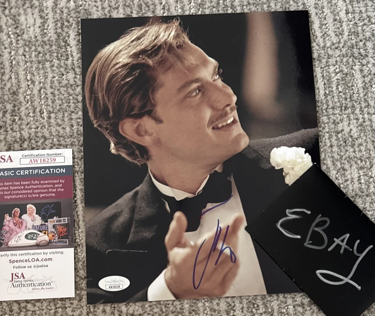 Jude Law The Aviator SIGNED PHOTO Autograph COA JSA, изображение 3