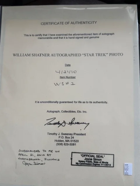 William Shatner — Signed William Shatner photo with COA plus Star Trek Communicator, image 4
