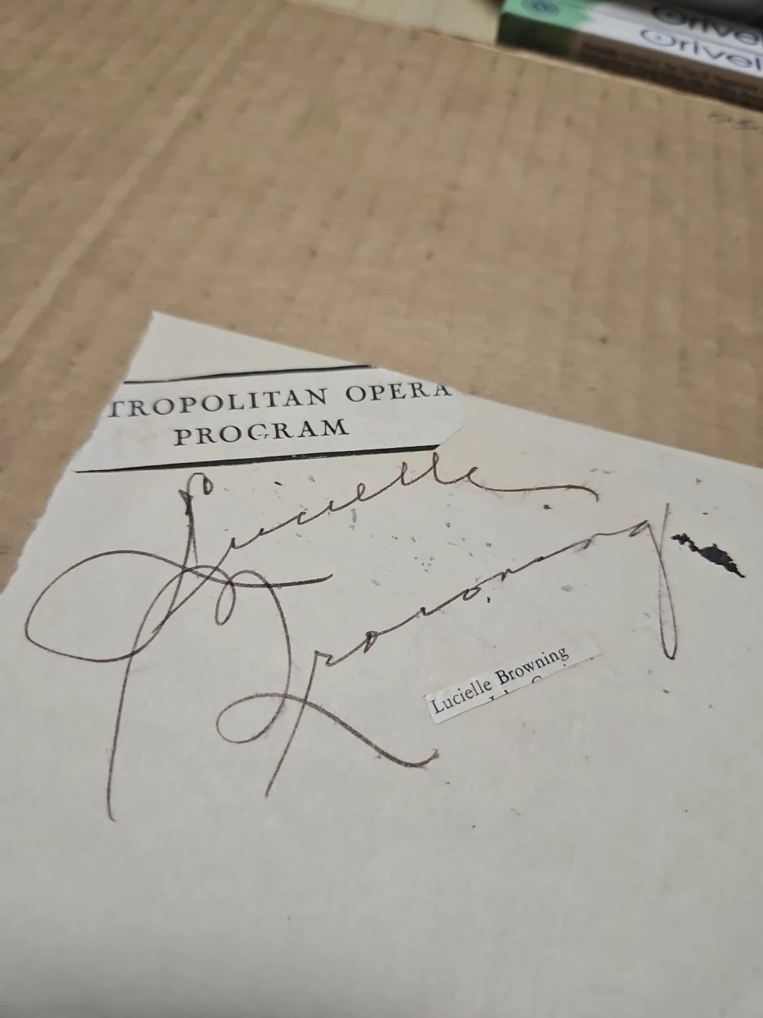 Lucielle Browning Signed Paper Opera Singer Mezzo-soprano Performed At MET'36-51, изображение 2