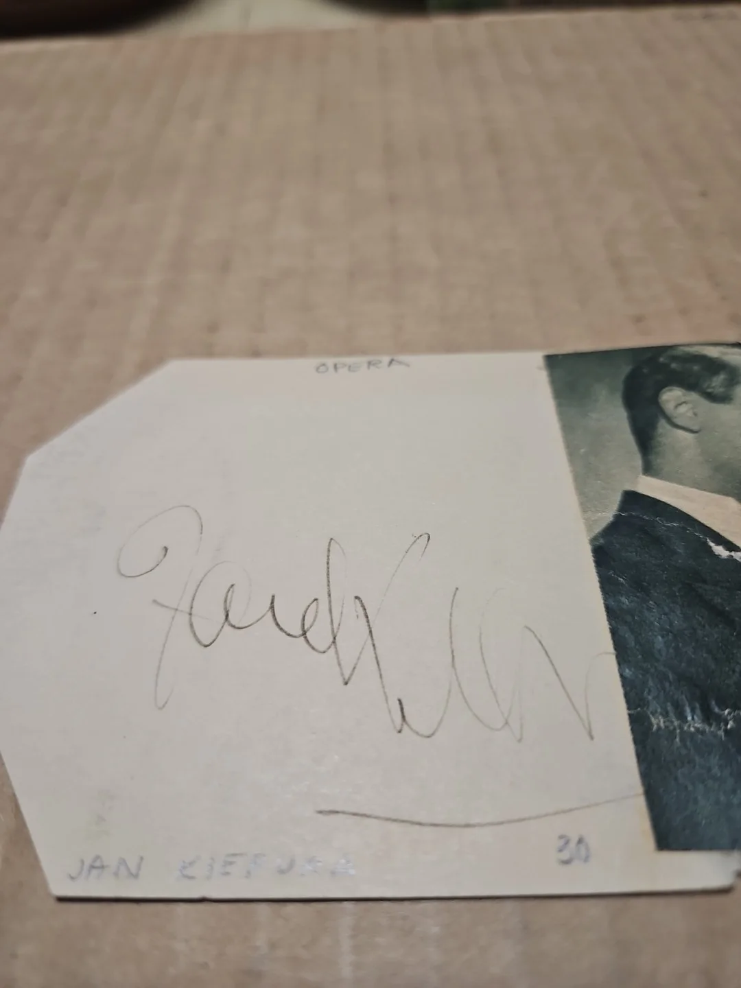 Jan Kiepura Signed Index Card. Opera Singer / Actor, image 2