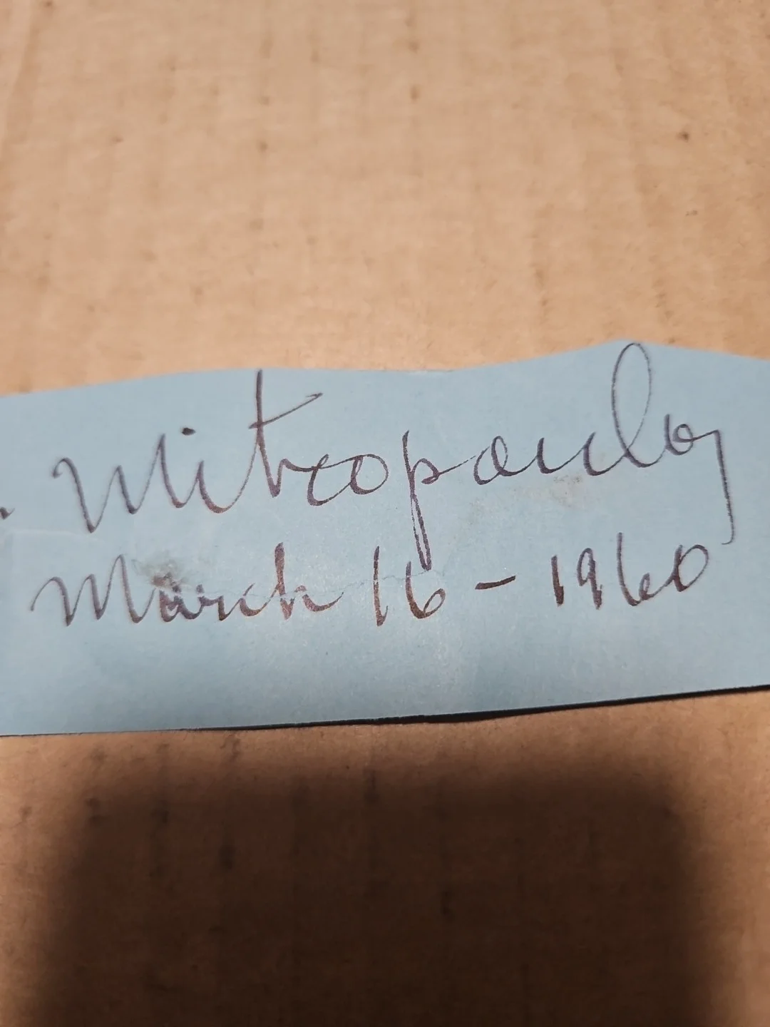 Dimitri Mitropoulos Signed Piece Of Paper. Pianist/Conductor, image 2