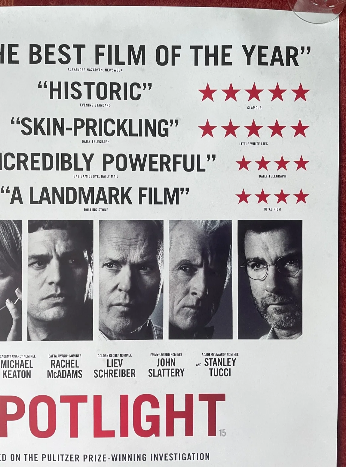 SPOTLIGHT (2015) Original UK One Sheet Movie Poster Mark Ruffalo, Rachel McAdams, изображение 3