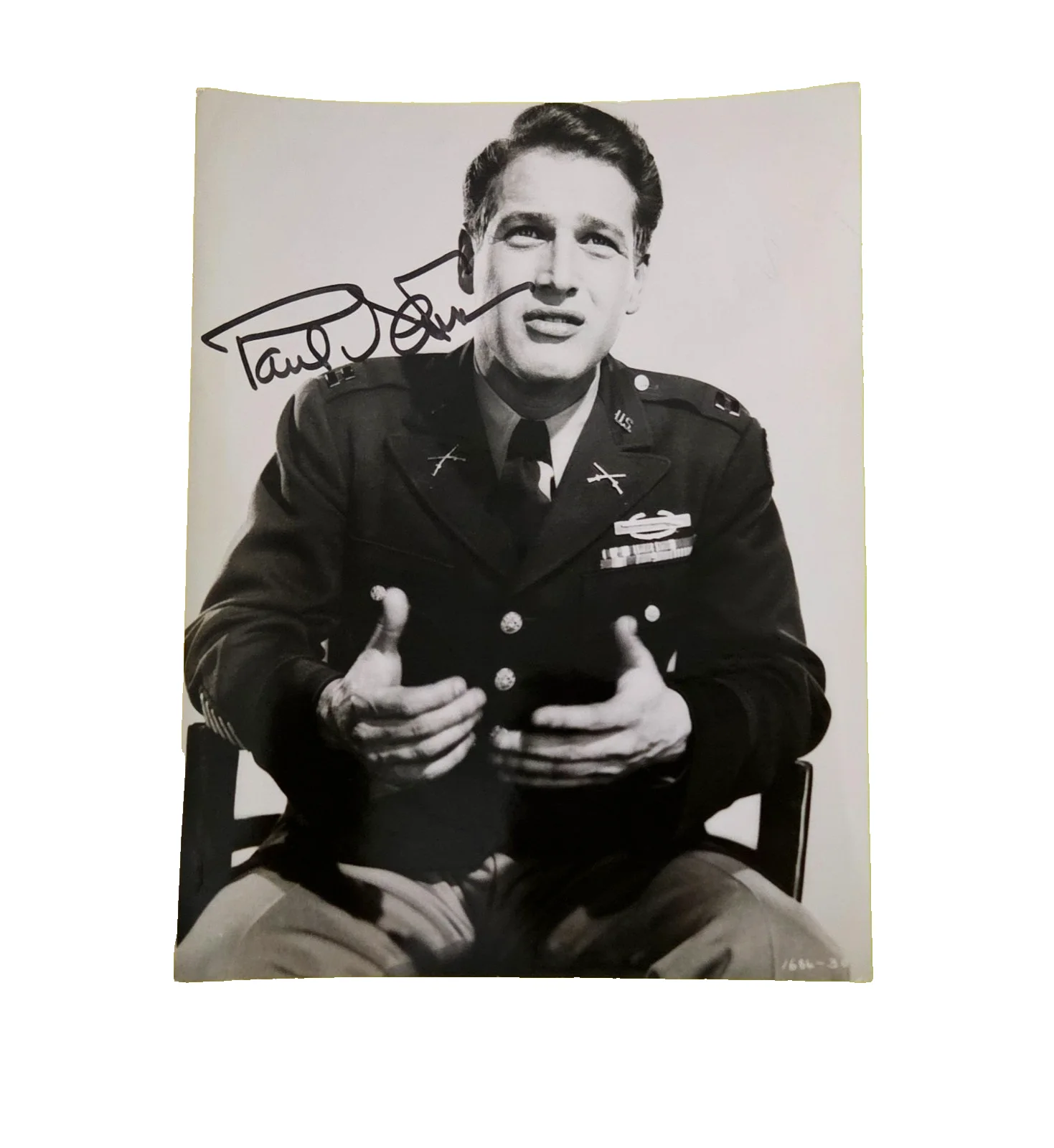 Paul Newman — RARE Paul Newman Signed 1950s Army Photo - Oscar Winner Autograph (7.25" x 9.5"), изображение 2