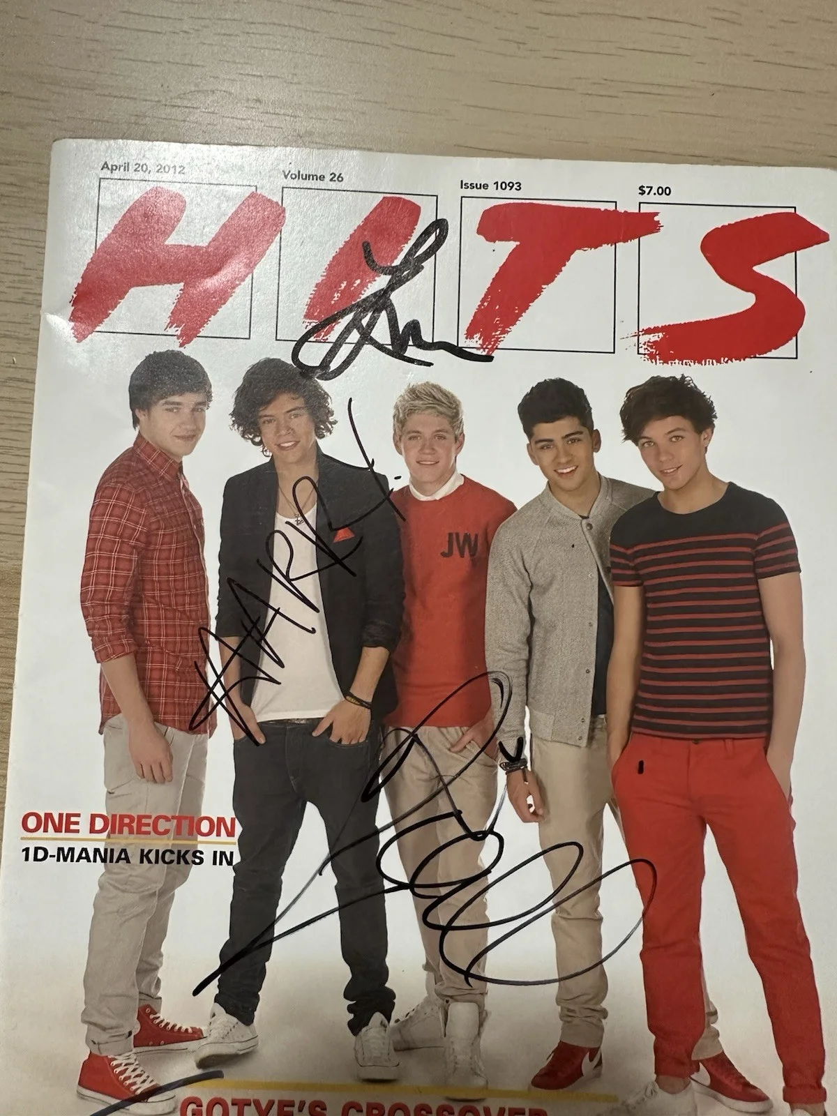 One Direction 1D signed Magazine Harry Styles Zayn Malik Niall Horan Louis T, изображение 2