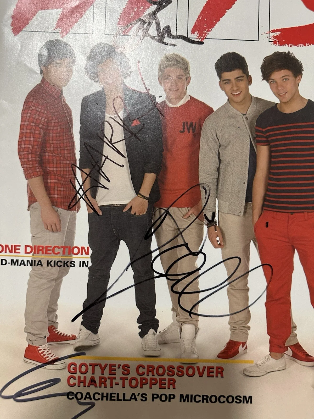 One Direction 1D signed Magazine Harry Styles Zayn Malik Niall Horan Louis T, изображение 3