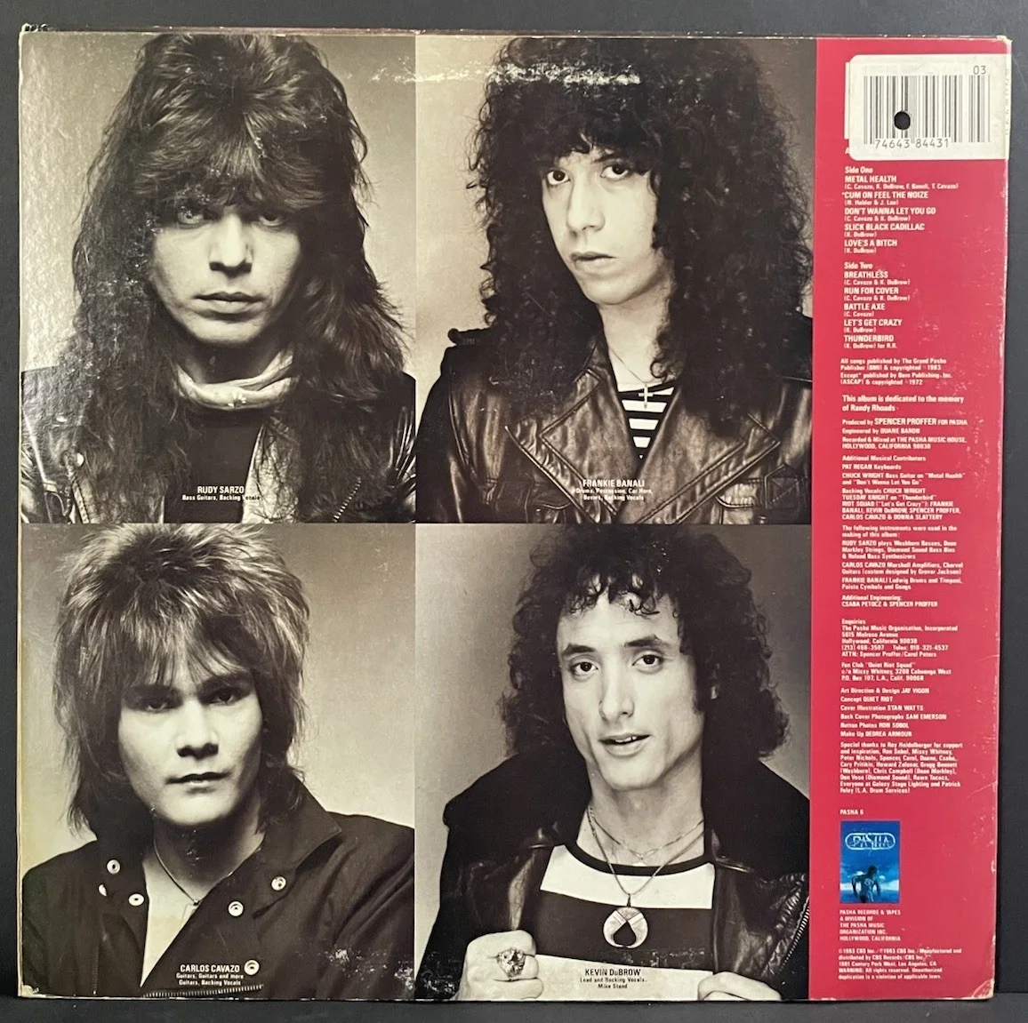 Quiet Riot Banali Sarzo Cavazo Signed Metal Health Album Vinyl Record x3 Rare, изображение 4
