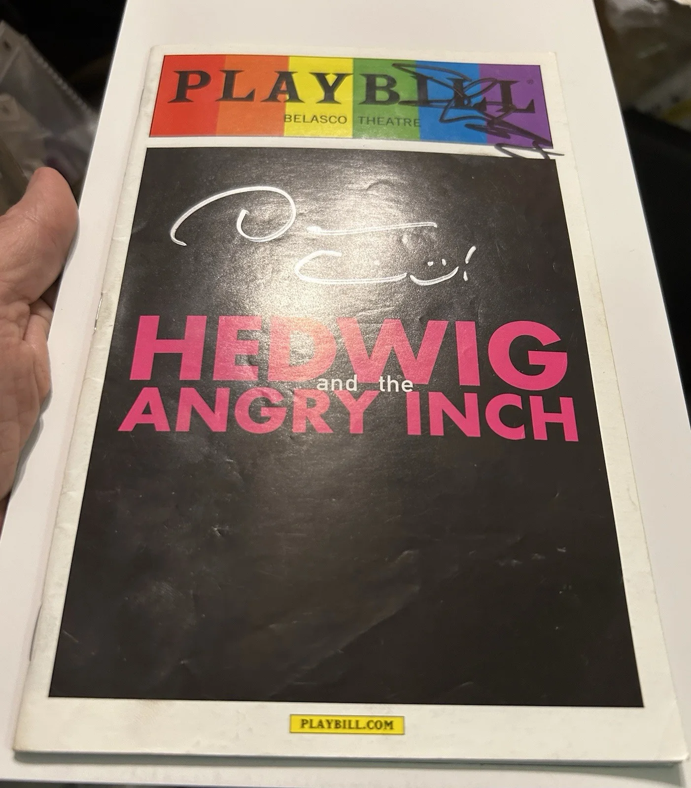 DARREN CRISS SIGNED HEDWIG AND THE ANGRY INCH PRIDE RAINBOW PLAYBILL GLEE 2015, image 4